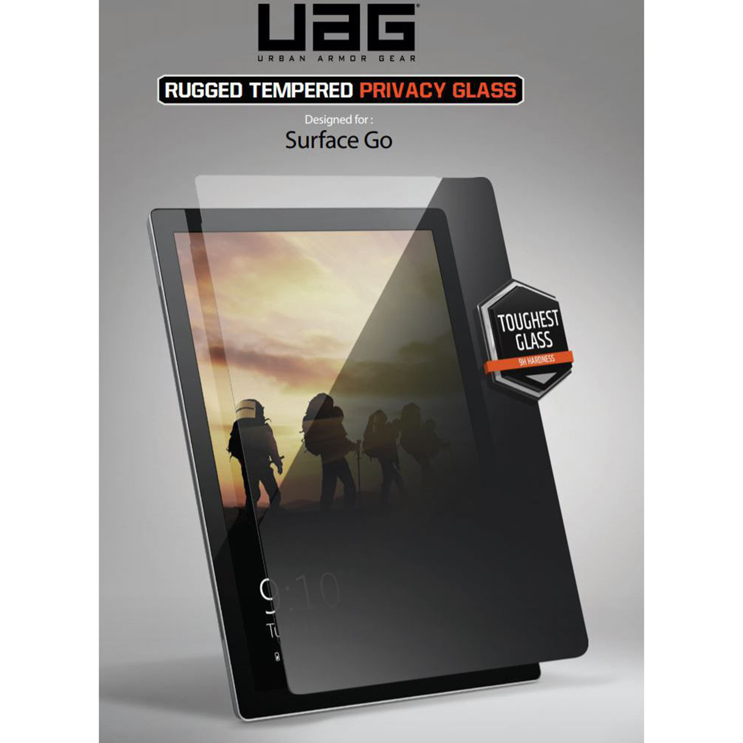 UAG Protecteur d'écran en verre trempé Privacy Rugged Microsoft Surface Go