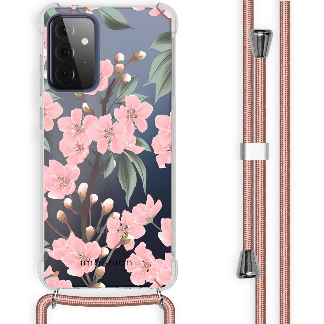 imoshion Design hoesje met koord voor de Samsung Galaxy A72 - Cherry Blossom