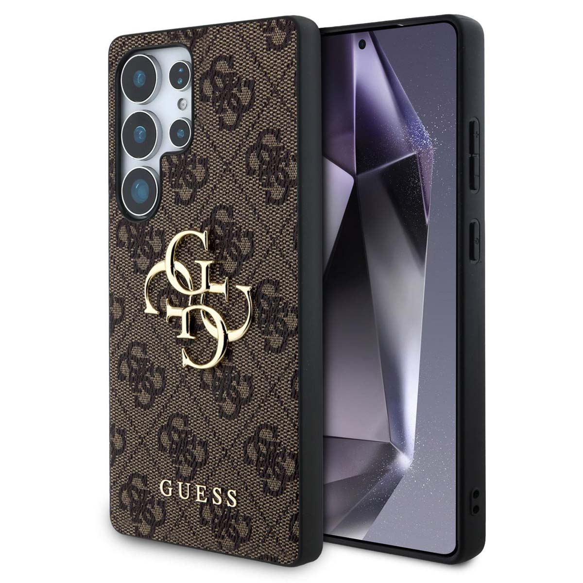 Guess Coque 4G Metal Logo Backcover Samsung Galaxy S25 Ultra - Marron
