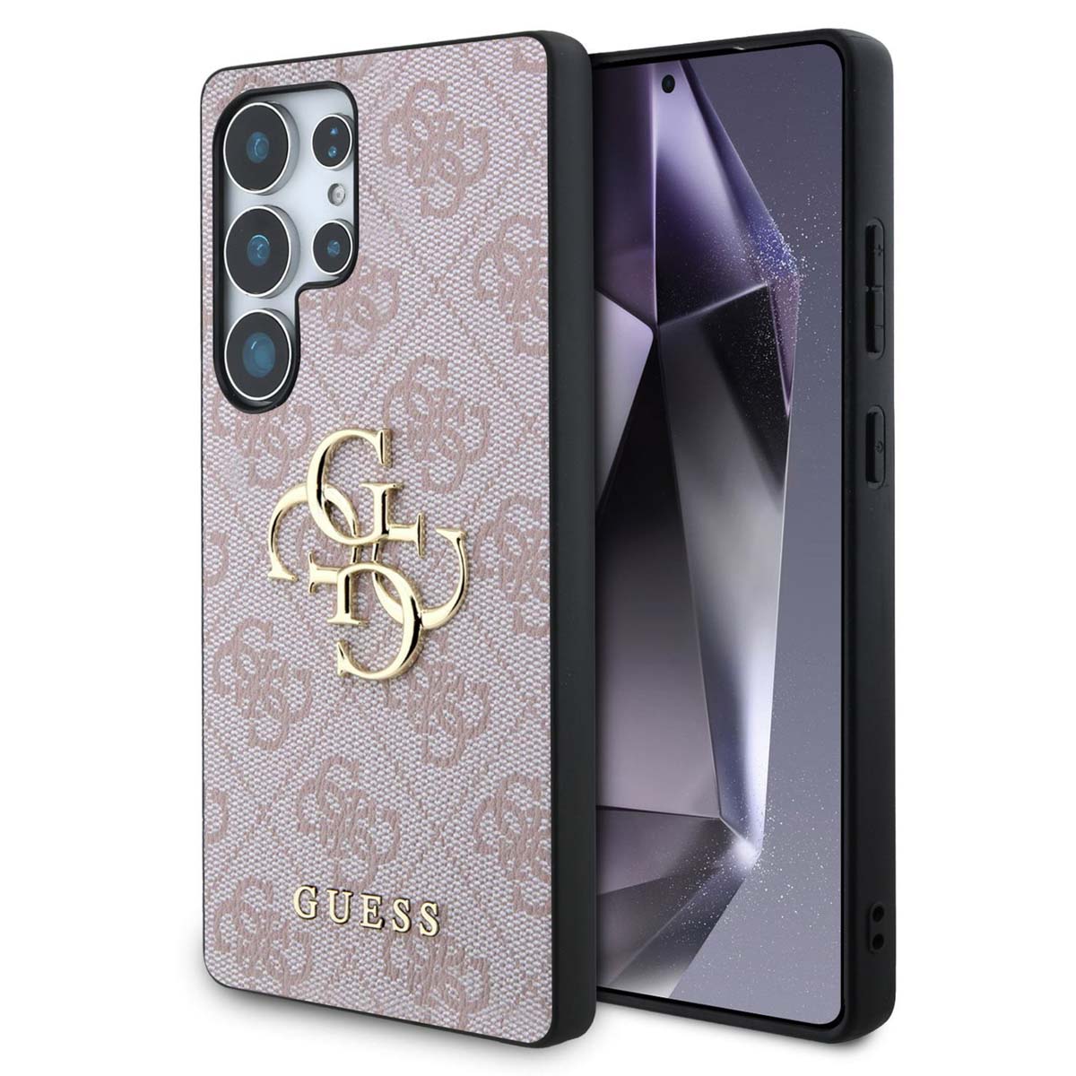 Guess 4G Metal Logo Backcover voor de Samsung Galaxy S25 Ultra - Roze