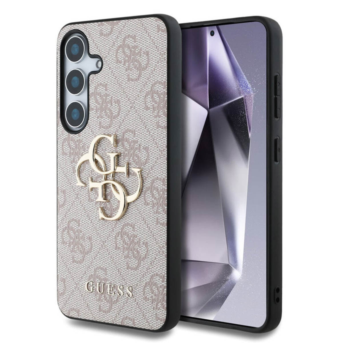 Guess Coque 4G Metal Logo Backcover Samsung Galaxy S25 Plus - Rose