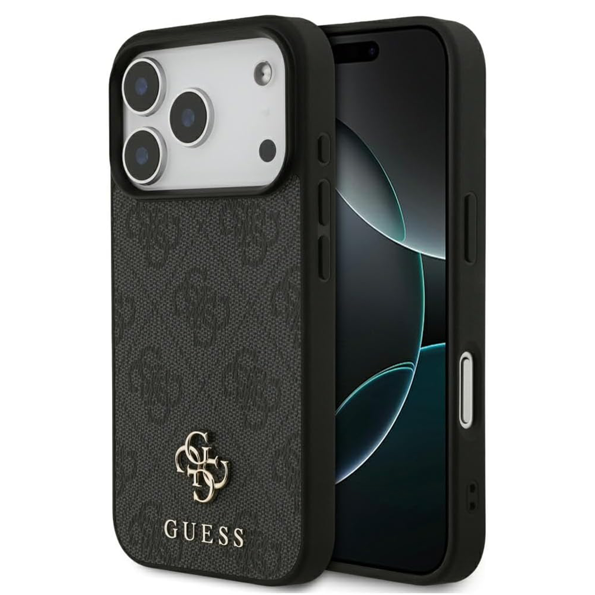 Guess Coque 4G Metal Logo MagSafe Apple iPhone 17 Pro Max - Noir