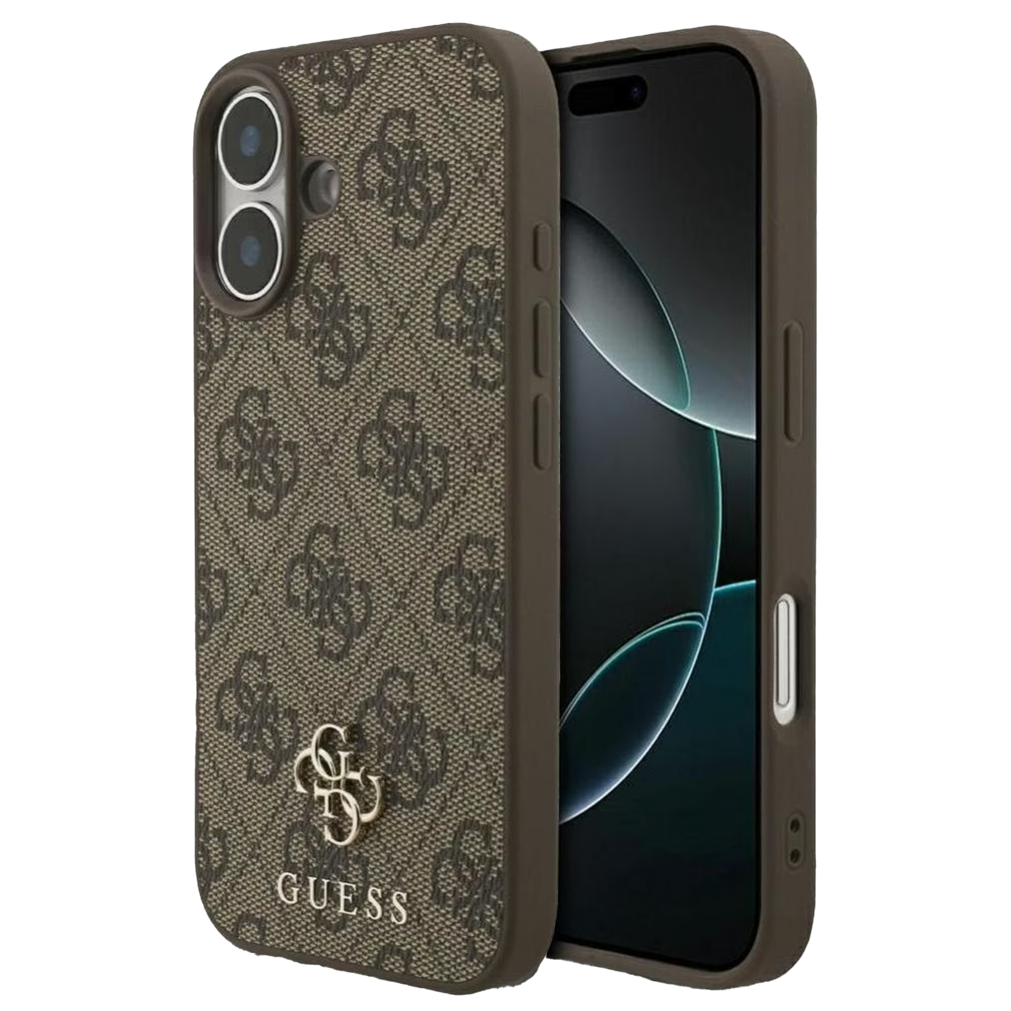 Guess Coque 4G Metal Logo MagSafe Apple iPhone 17 - Marron