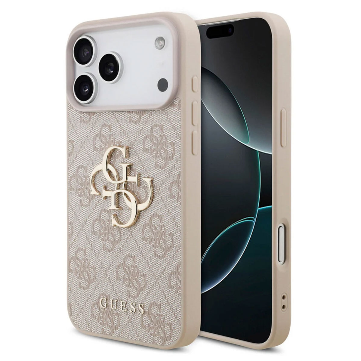 Guess Coque 4G Metal Logo Backcover Apple iPhone 17 Pro - Rose