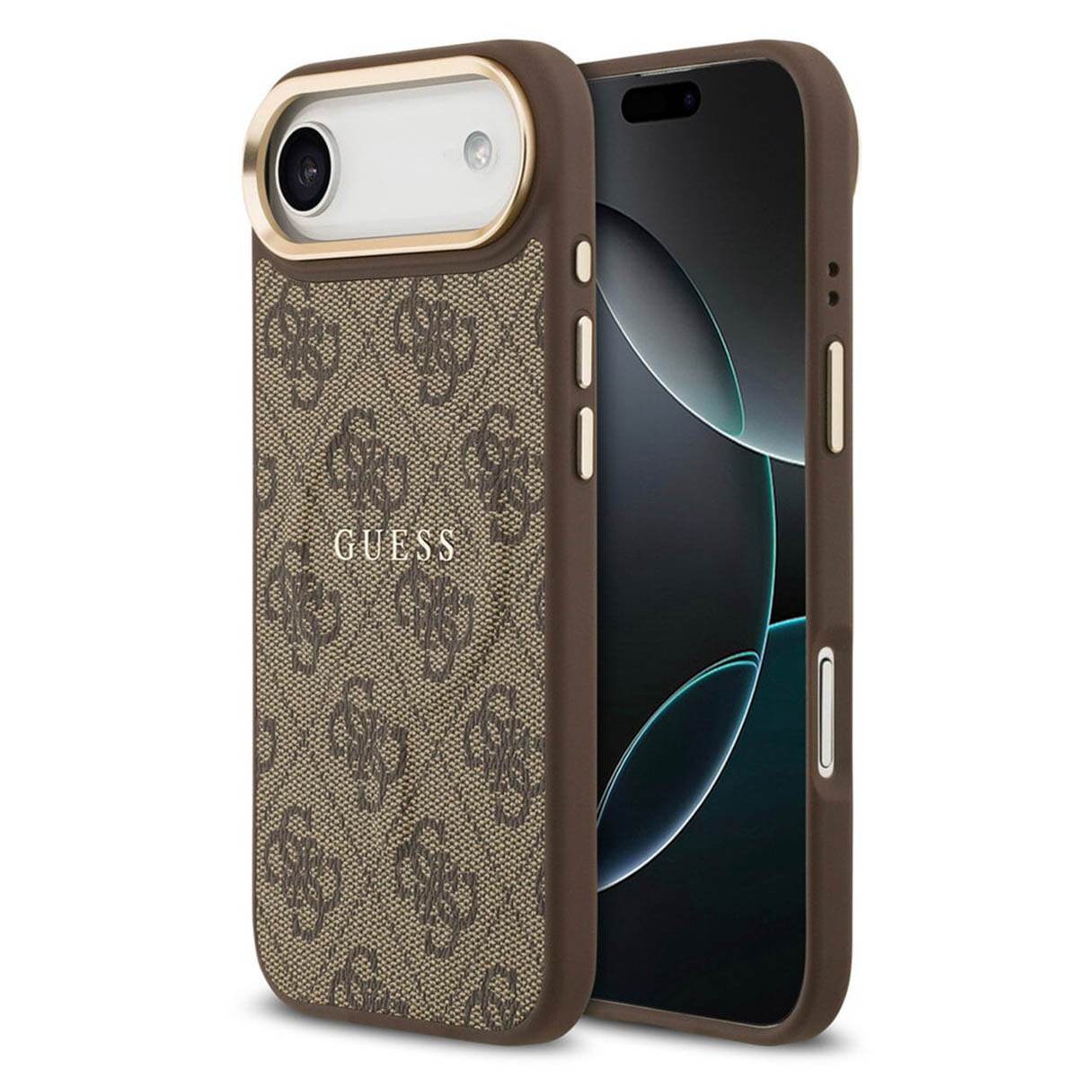 Guess Coque MagSafe Classic avec logo 4G Apple iPhone Air - Marron