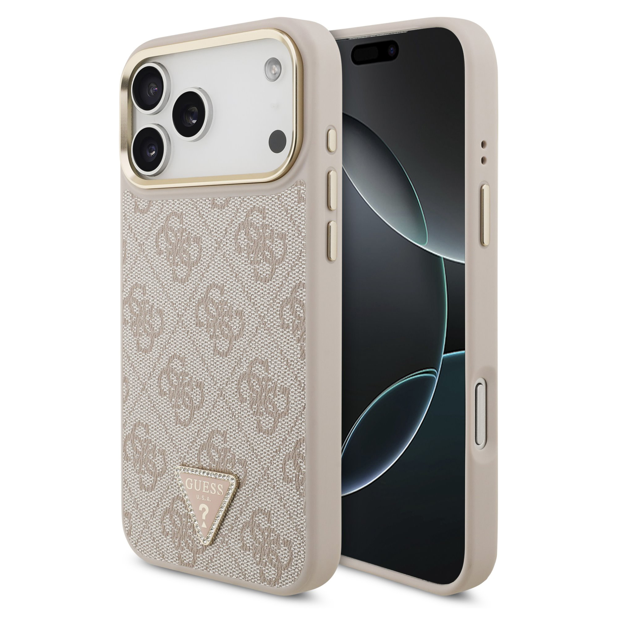 Coque Apple iPhone 17 Pro MagSafe - Textile - Guess Coque - étui téléphone Rose
