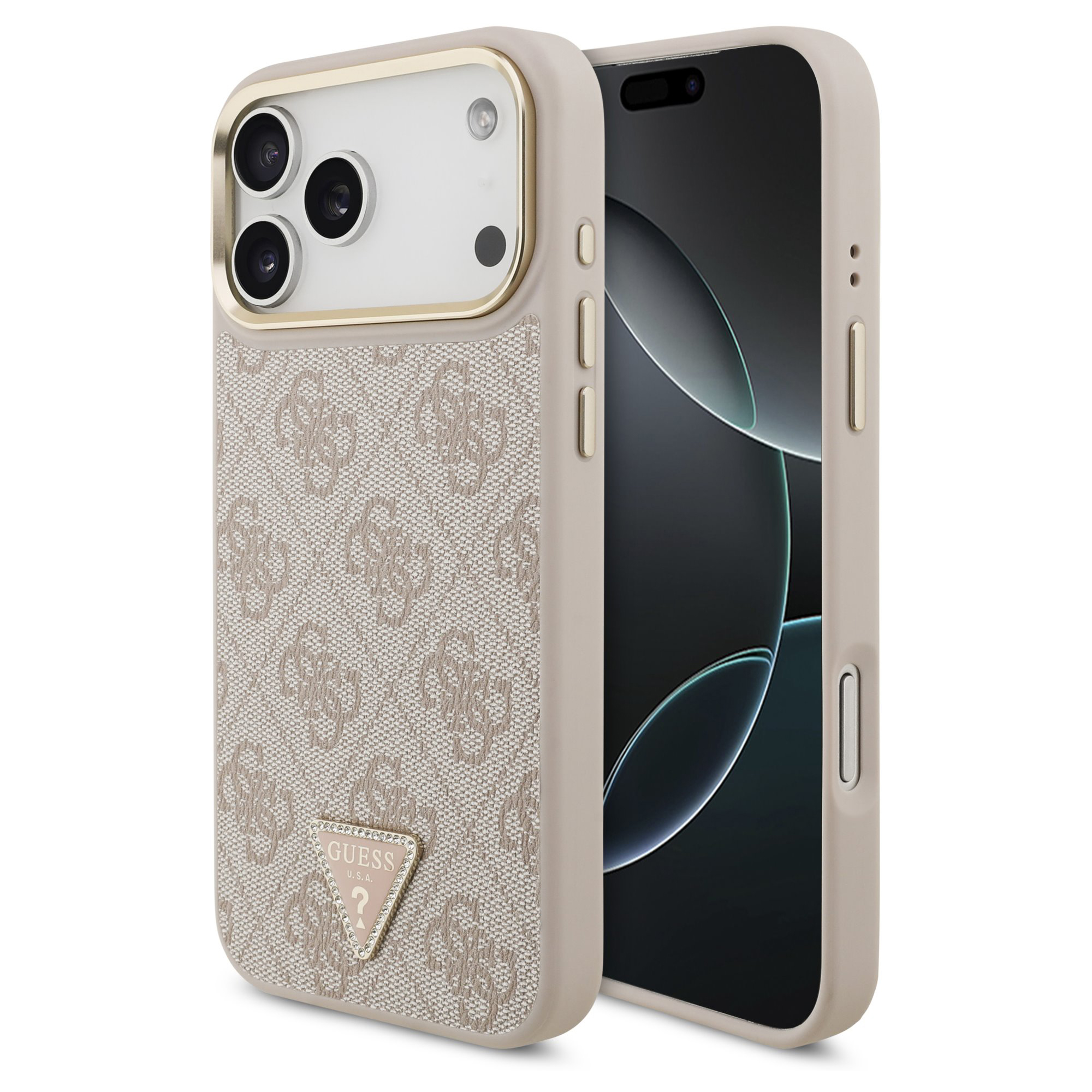 Coque Apple iPhone 17 Pro Max MagSafe - Textile - Guess Coque - étui téléphone Rose