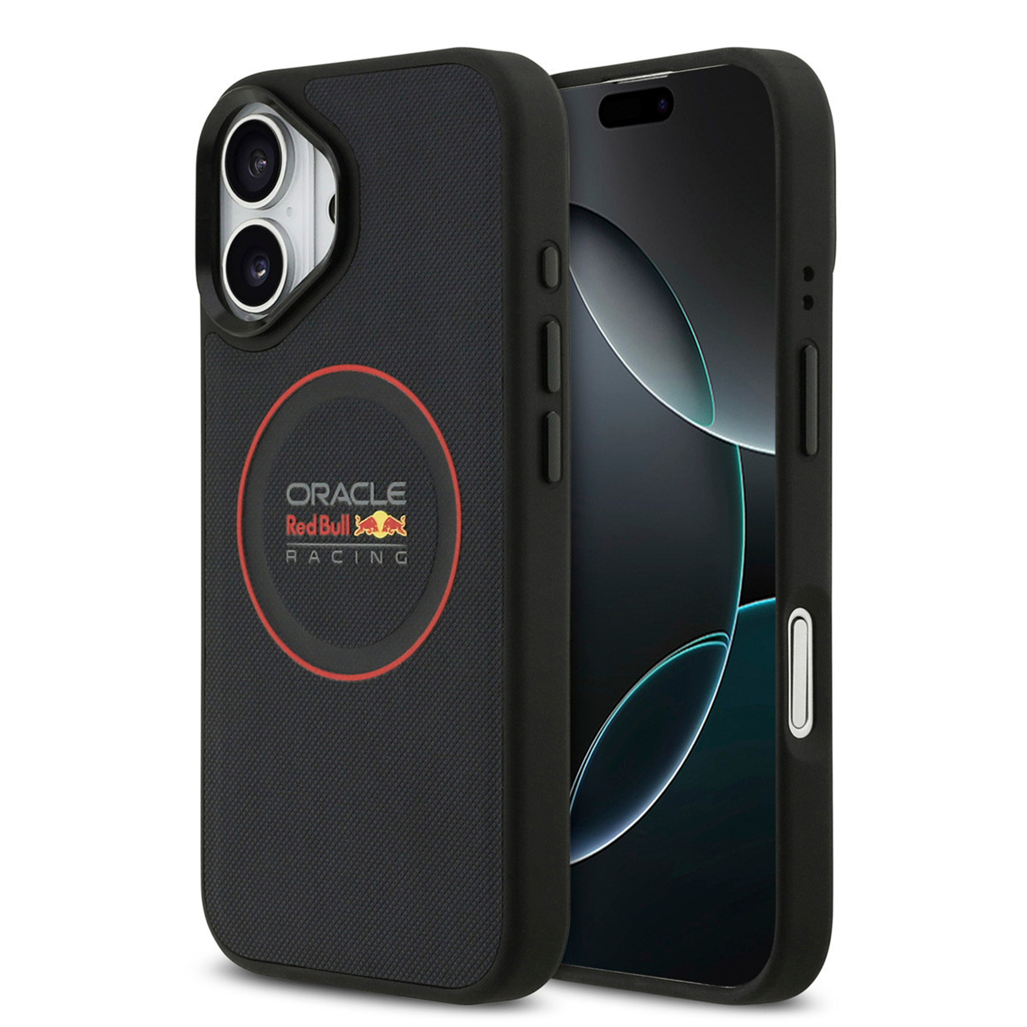 Red Bull Racing Meshed PU Leather Backcover MagSafe voor de Apple iPhone 17 - Navy
