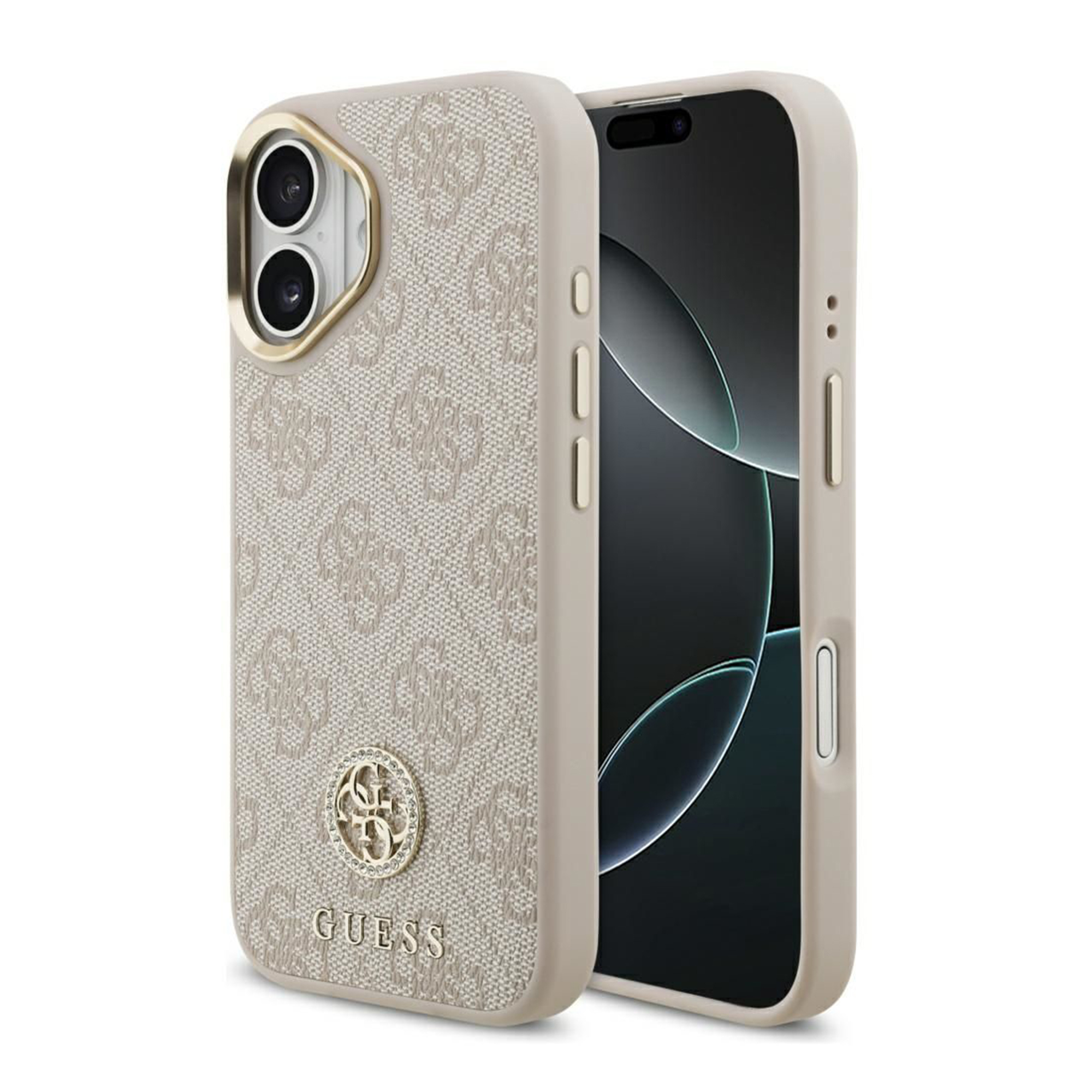 Coque Apple iPhone 17 MagSafe - Cuir véritable - Guess Coque - étui téléphone Rose