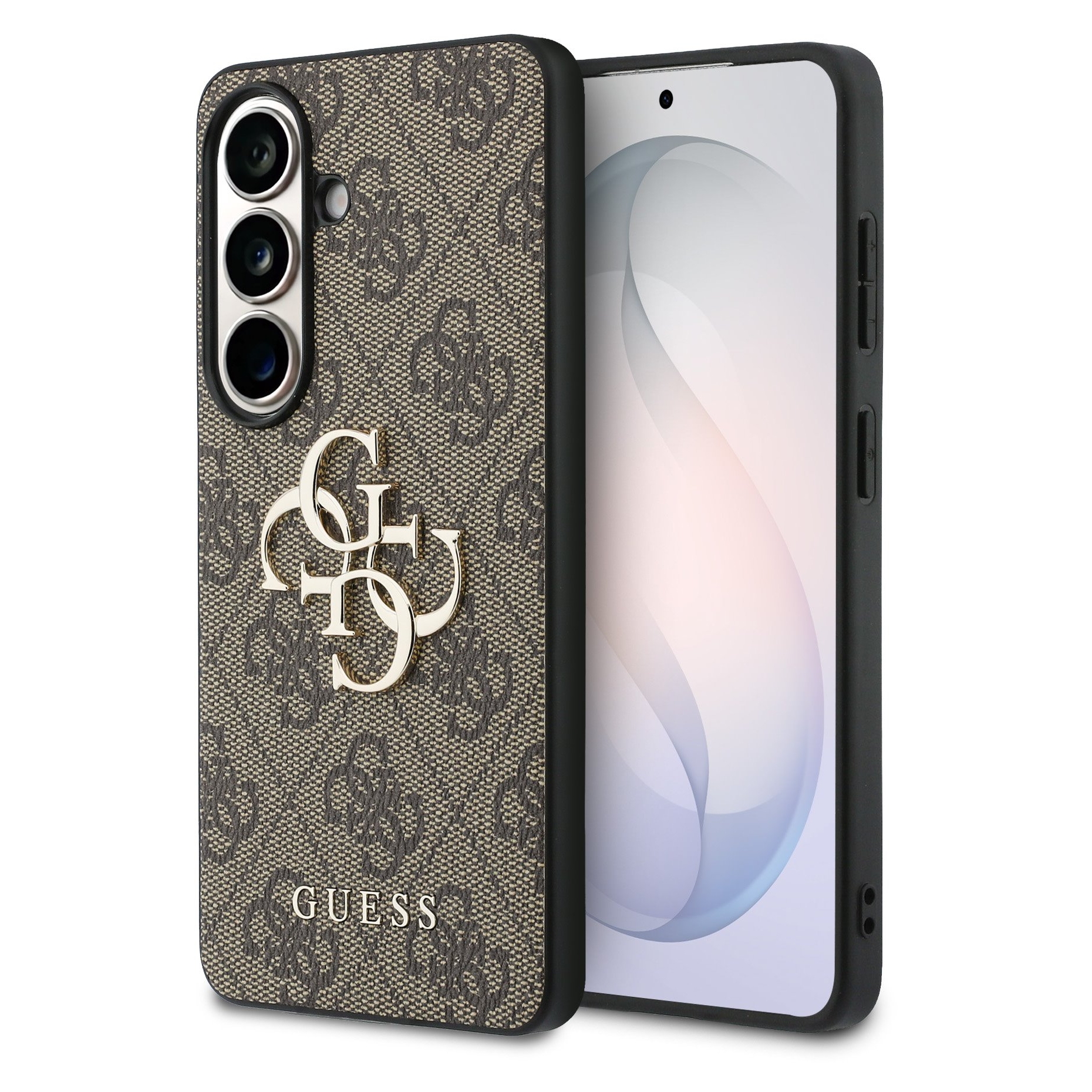 Guess Coque 4G Metal Logo Backcover Samsung Galaxy S26 Plus - Marron