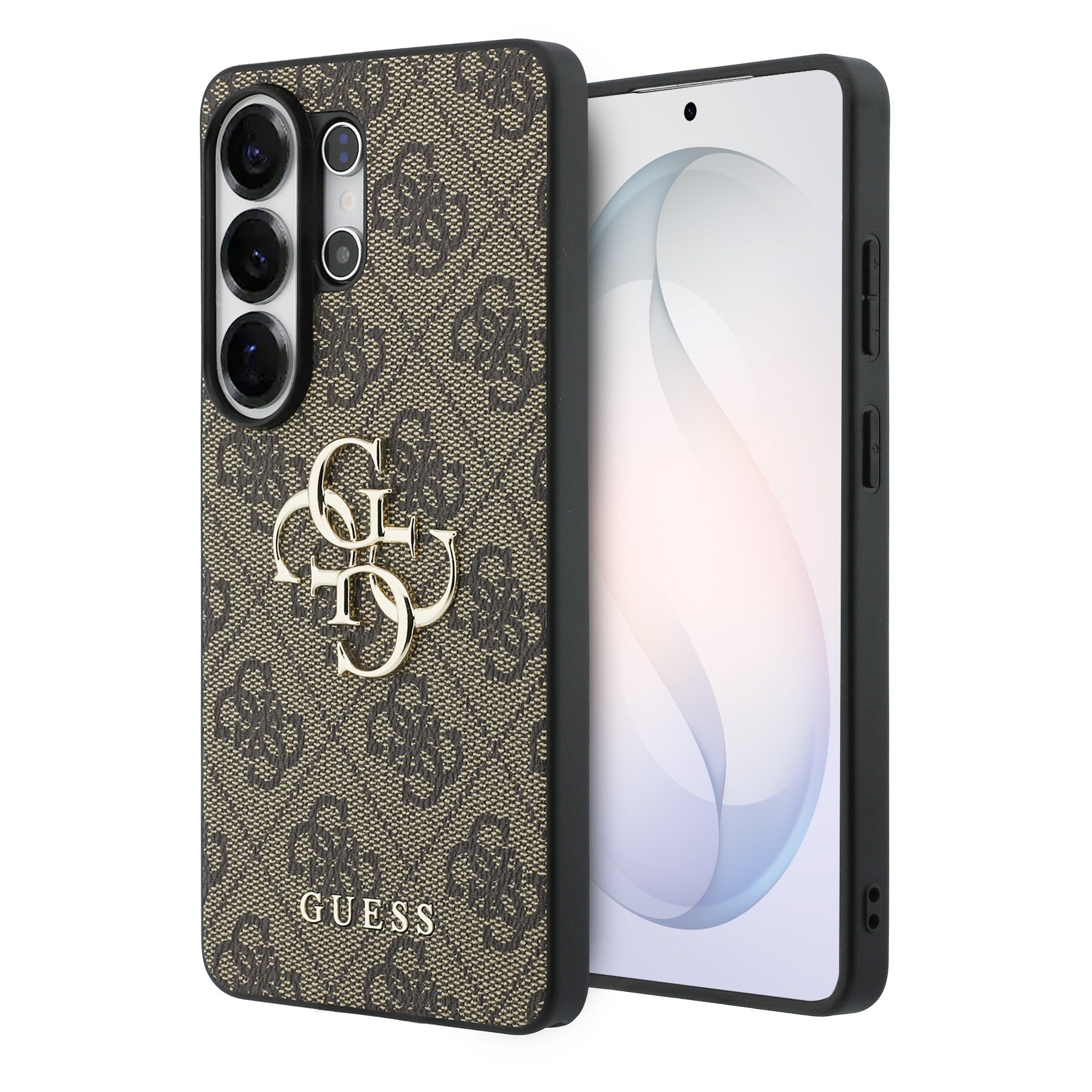 Guess 4G Metal Logo Backcover voor de Samsung Galaxy S26 Ultra - Bruin
