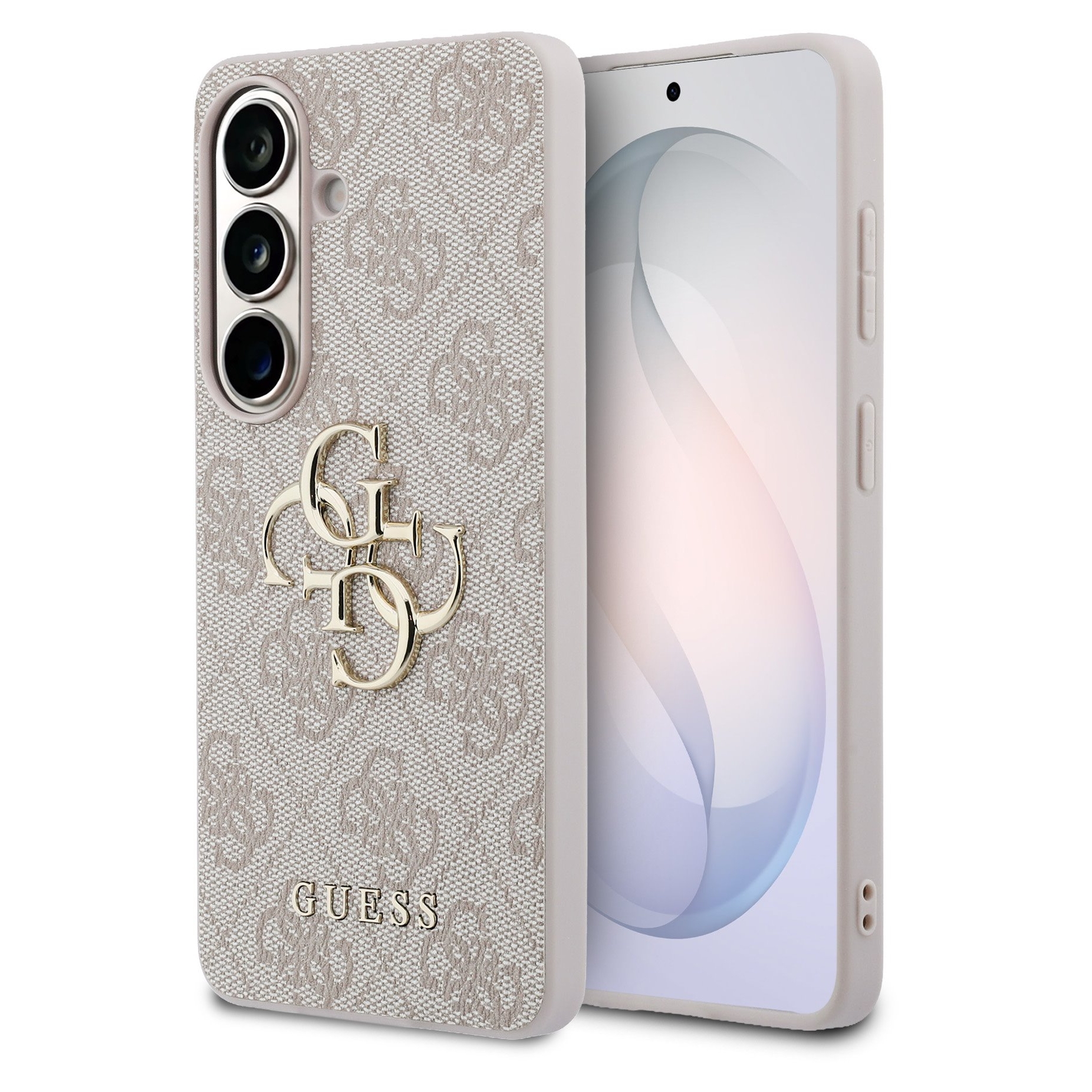 Guess Coque 4G Metal Logo Backcover Samsung Galaxy S26 Plus - Rose