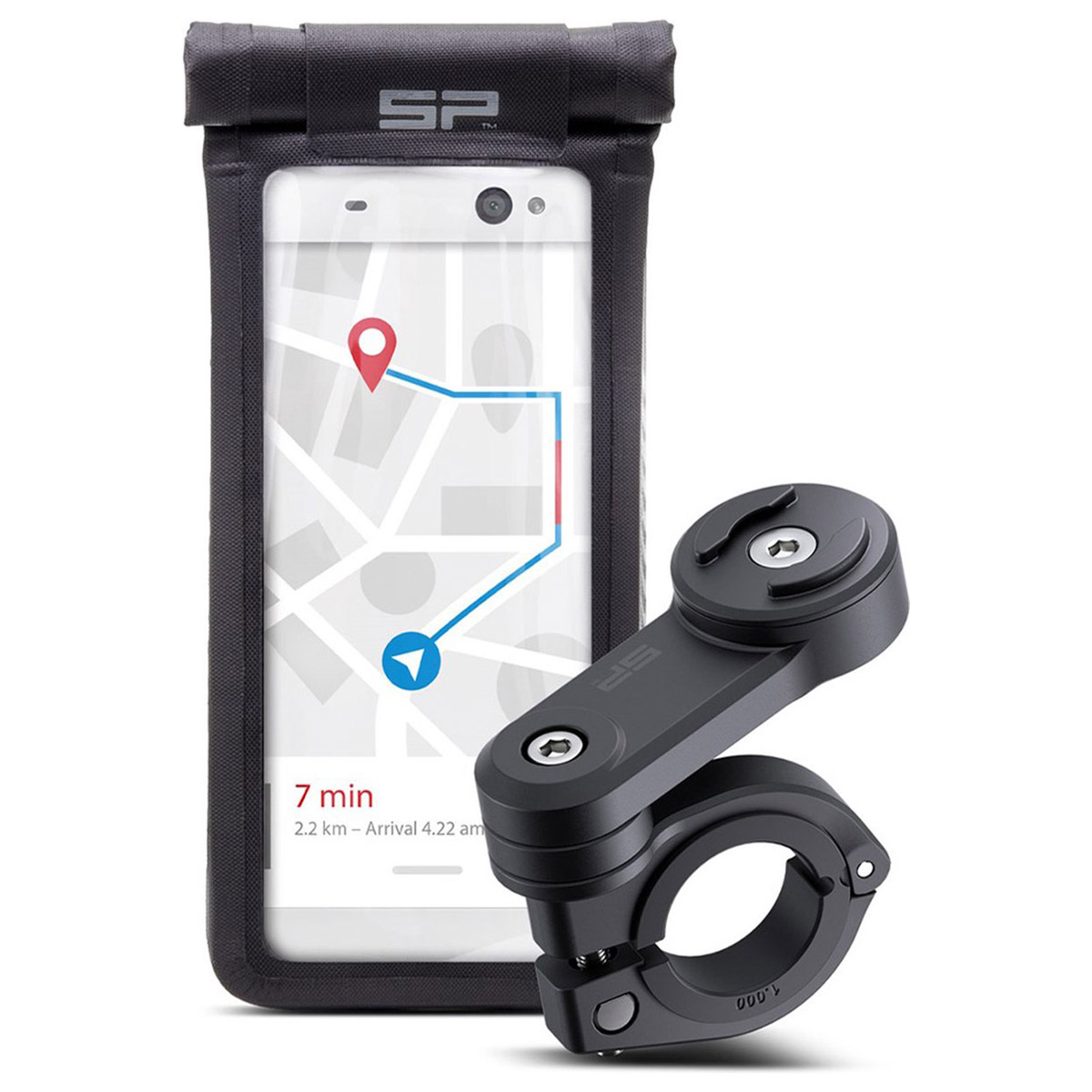 SP Connect Moto Bundle LT Mount en Universal Case SPC+ Telefoonhouder Fiets / Scooter / Motor - Spatwaterdicht - Universeel - Zwart