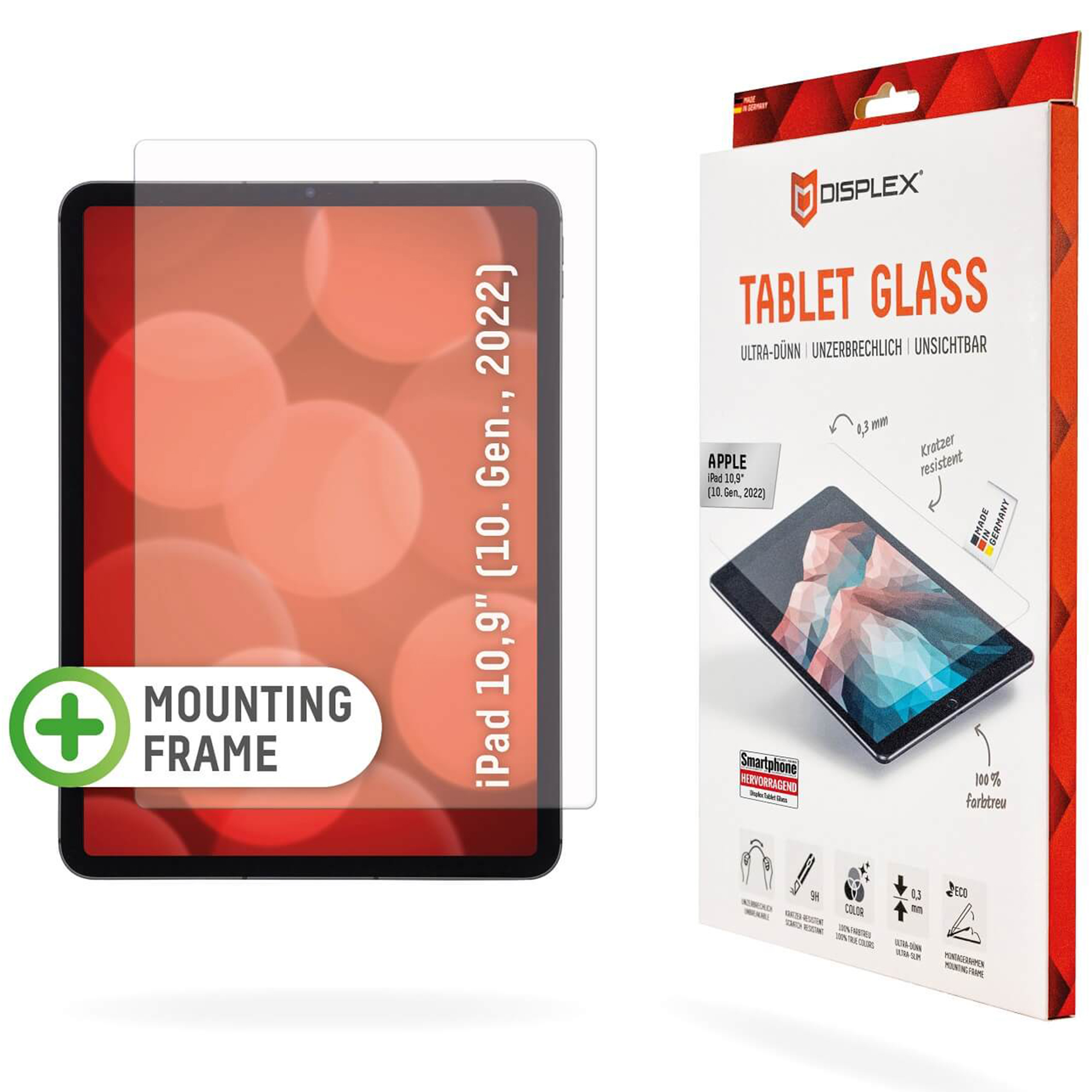 Displex Glass Screenprotector voor de Apple iPad 11 (2025) 11 inch A16 / iPad 10 (2022) 10.9 inch