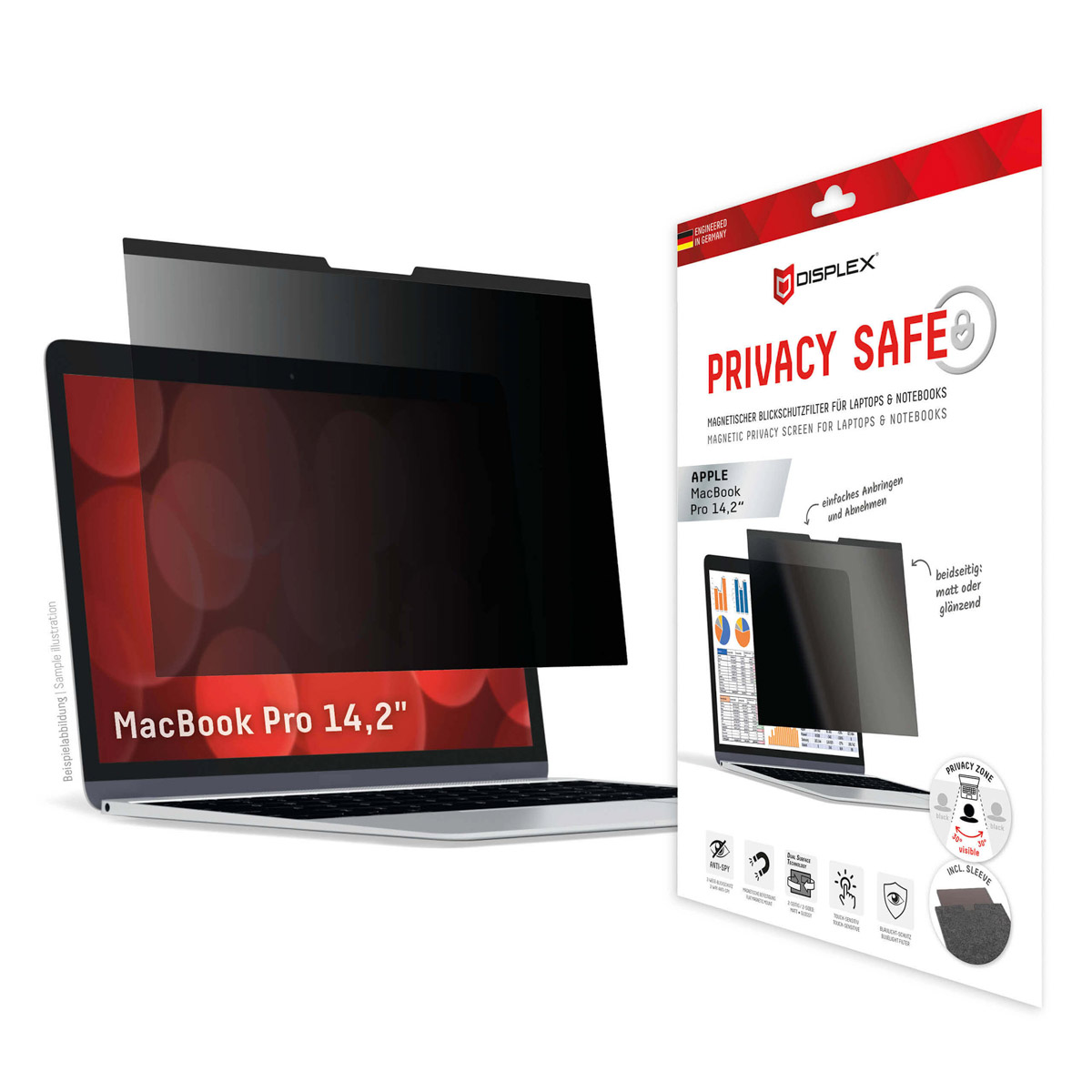 Displex Protection d'écran magnetique Privacy Safe Apple MacBook Pro 14.2 pouces
