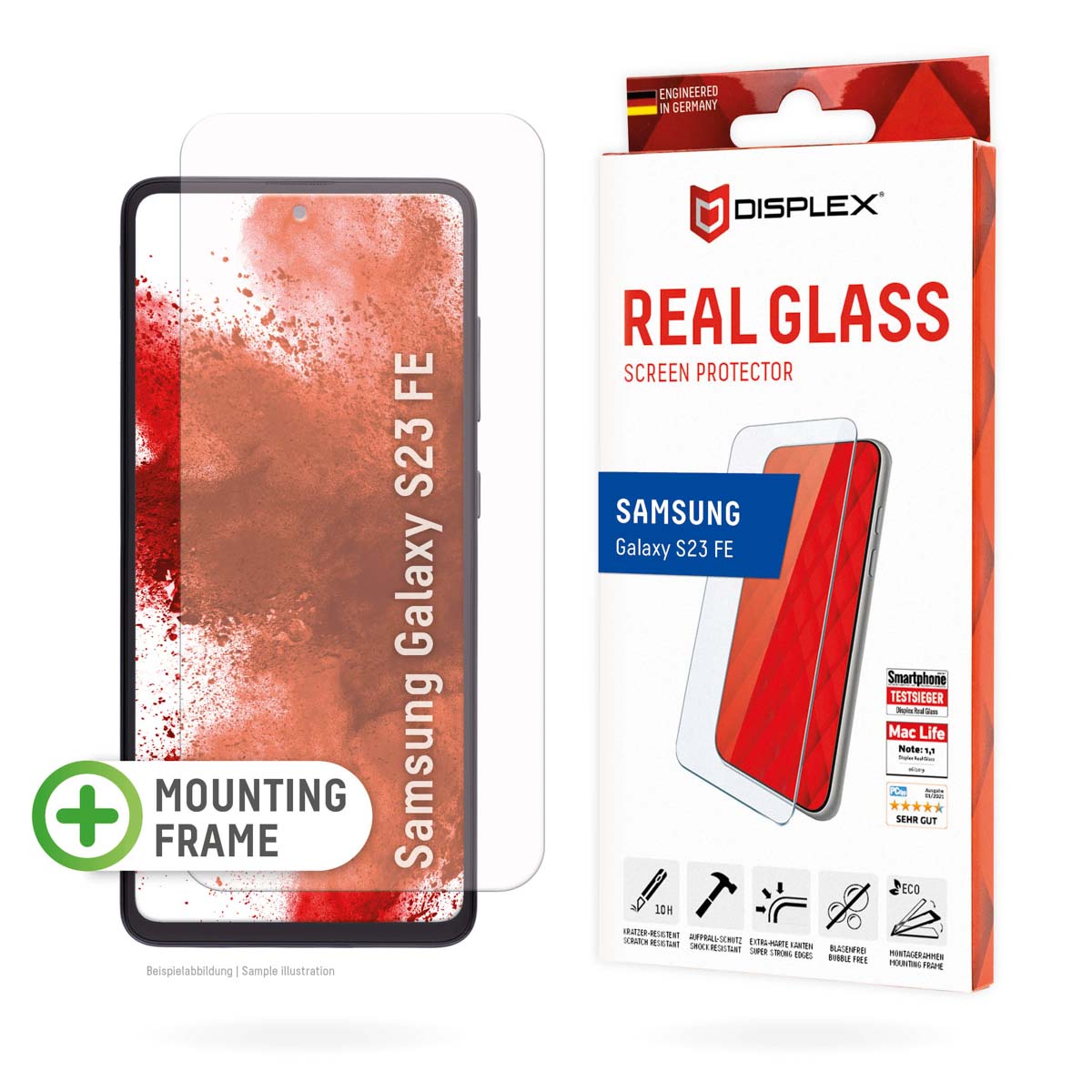 Displex Screenprotector Real Glass voor de Samsung Galaxy S23 FE