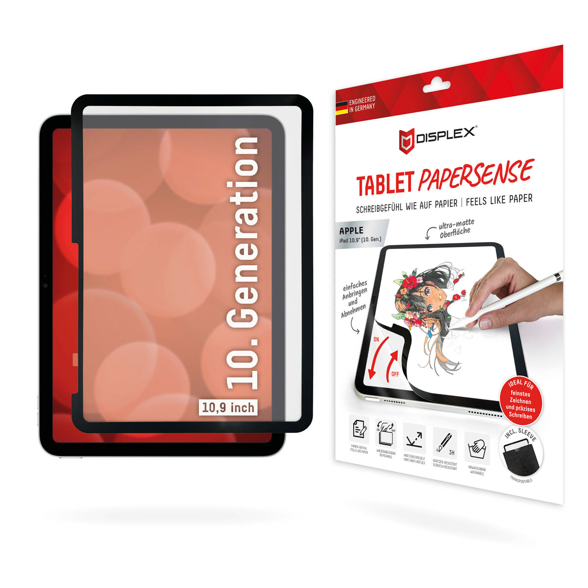 Displex Protecteur d'écran Papersense Apple iPad 11 (2025) 11 pouces A16 / iPad 10 (2022) 10.9 pouces