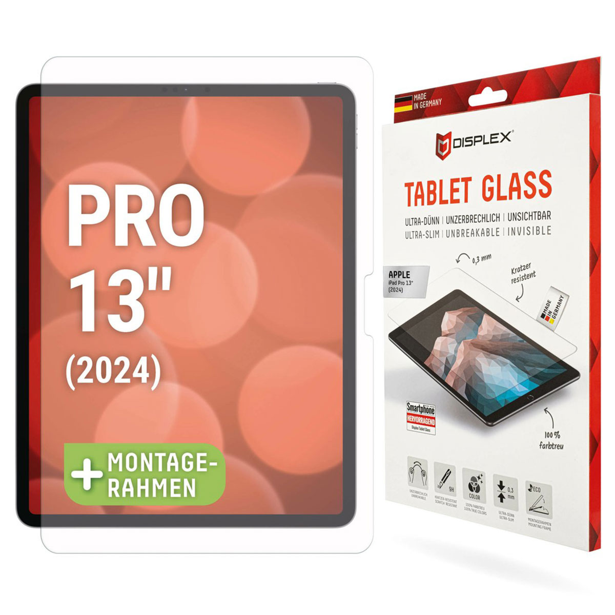Displex Glass Screenprotector voor de Apple iPad Pro 13 (2025) M5 / (2024) M4