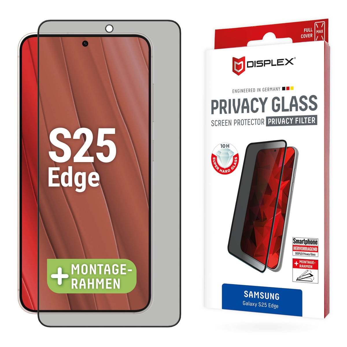 Displex Screenprotector Privacy Glass voor de Samsung Galaxy S25 Edge
