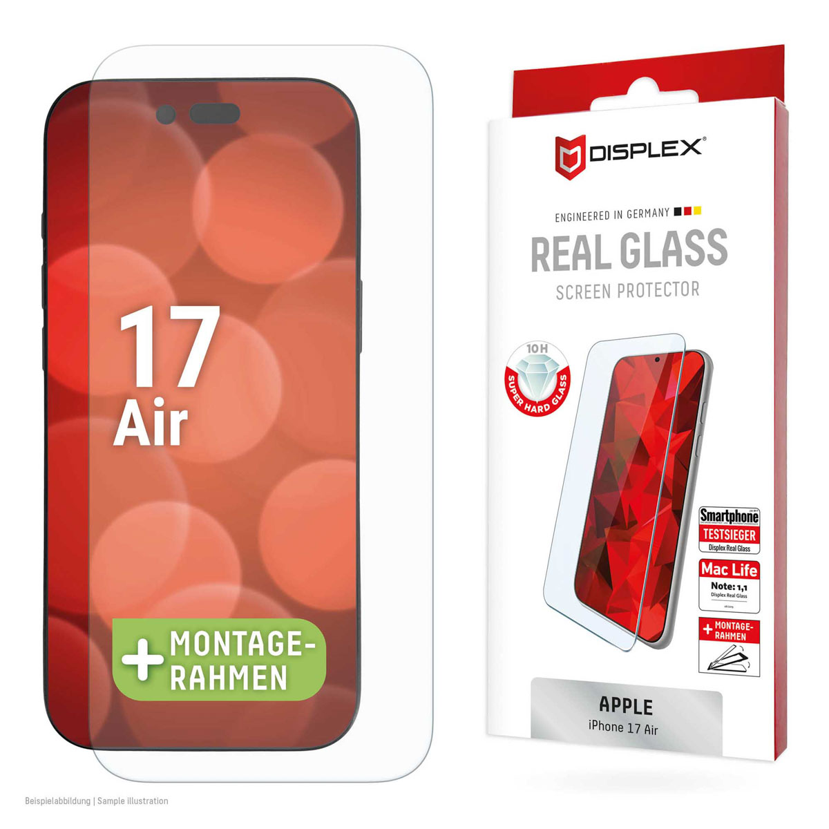Displex Screenprotector Real Glass voor de Apple iPhone Air