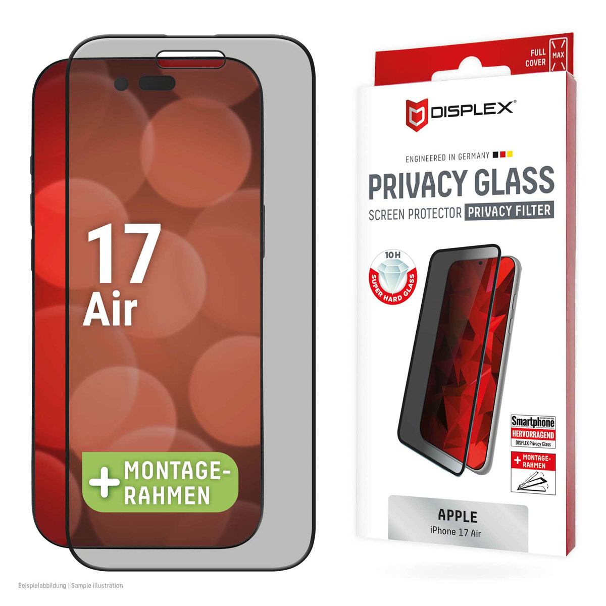 Displex Screenprotector Privacy Glass voor de Apple iPhone Air