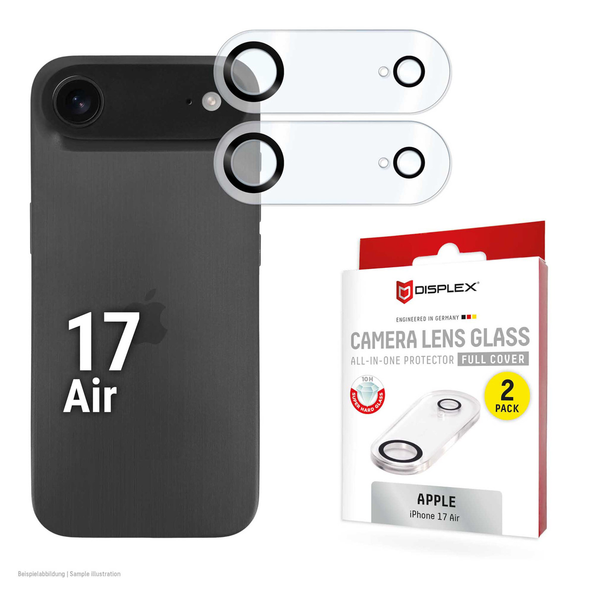 Displex CamGlass All-In-One Camera Protector voor de Apple iPhone Air