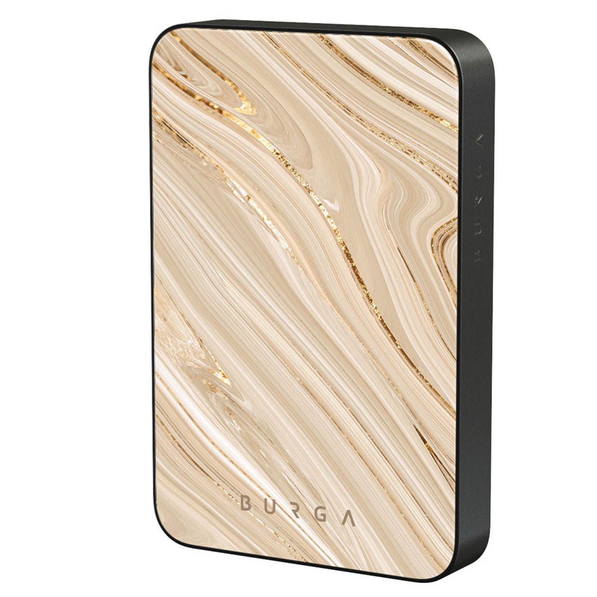 Burga Powerbank magnétique 5 000 mAh - MagSafe et Qi2 - Full Glam / Gunmetal