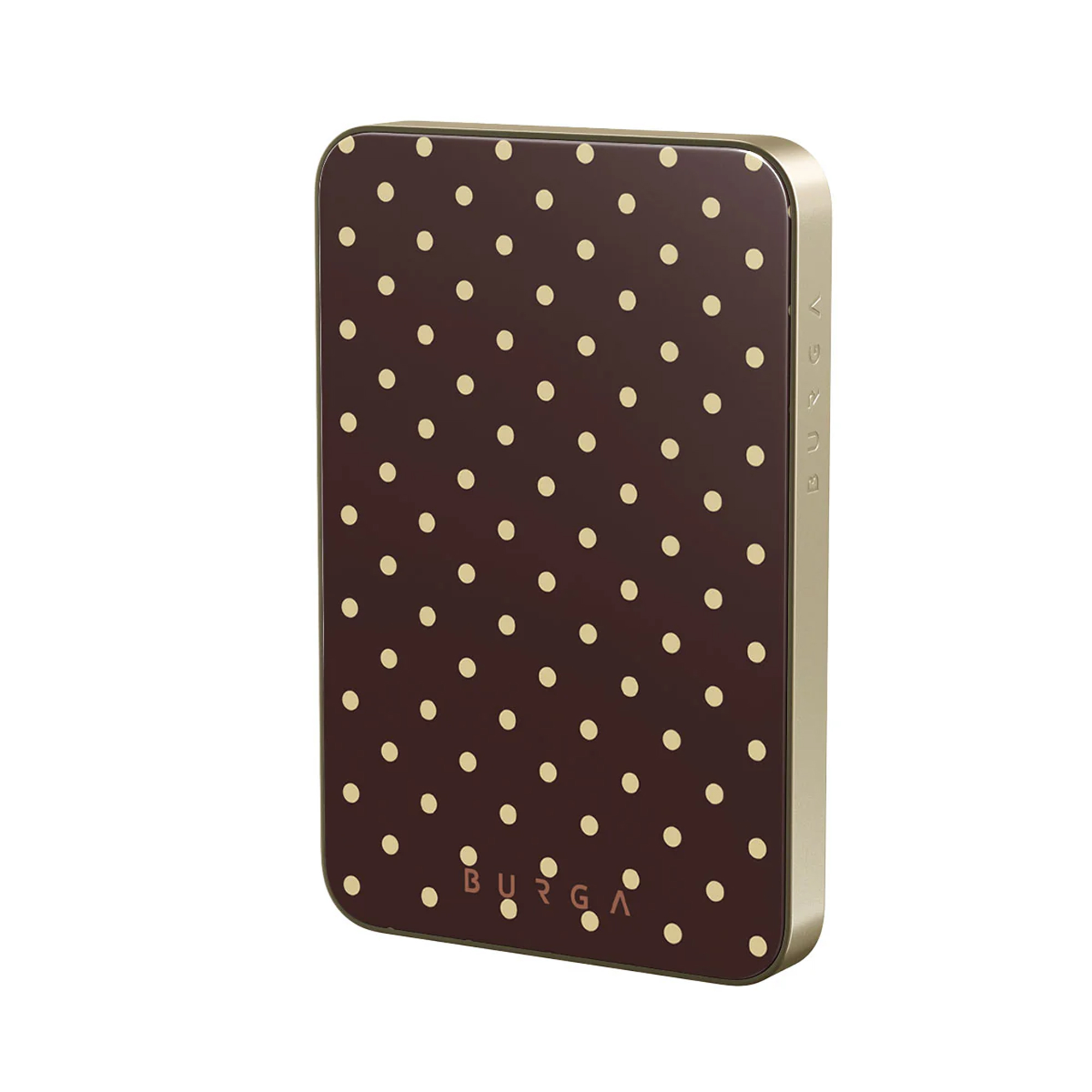 Burga Magnetic Powerbank 5.000 mAh - Geschikt voor MagSafe en Qi2 - Sorry Busy / Gold