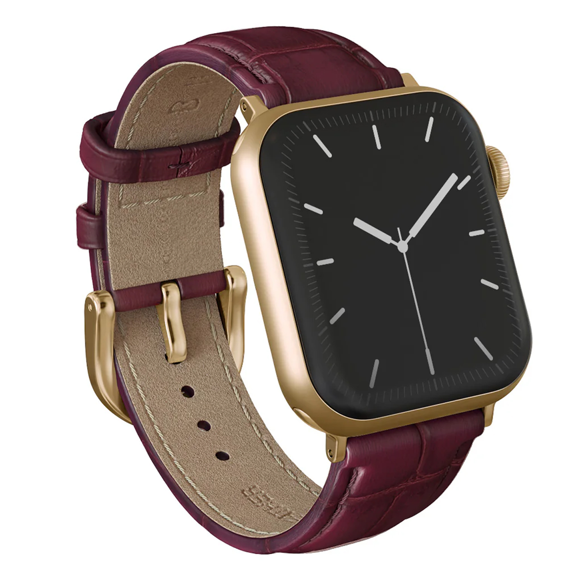 Burga Bracelet en cuir véritable Apple Watch | 38/40/41/42 mm - Mobwife / Gold