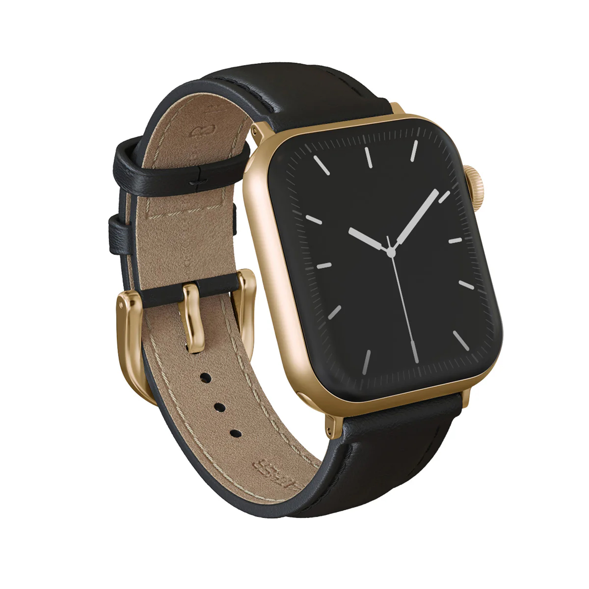 Burga Bracelet en cuir véritable Apple Watch | 38/40/41/42 mm - Don't Text / Gold