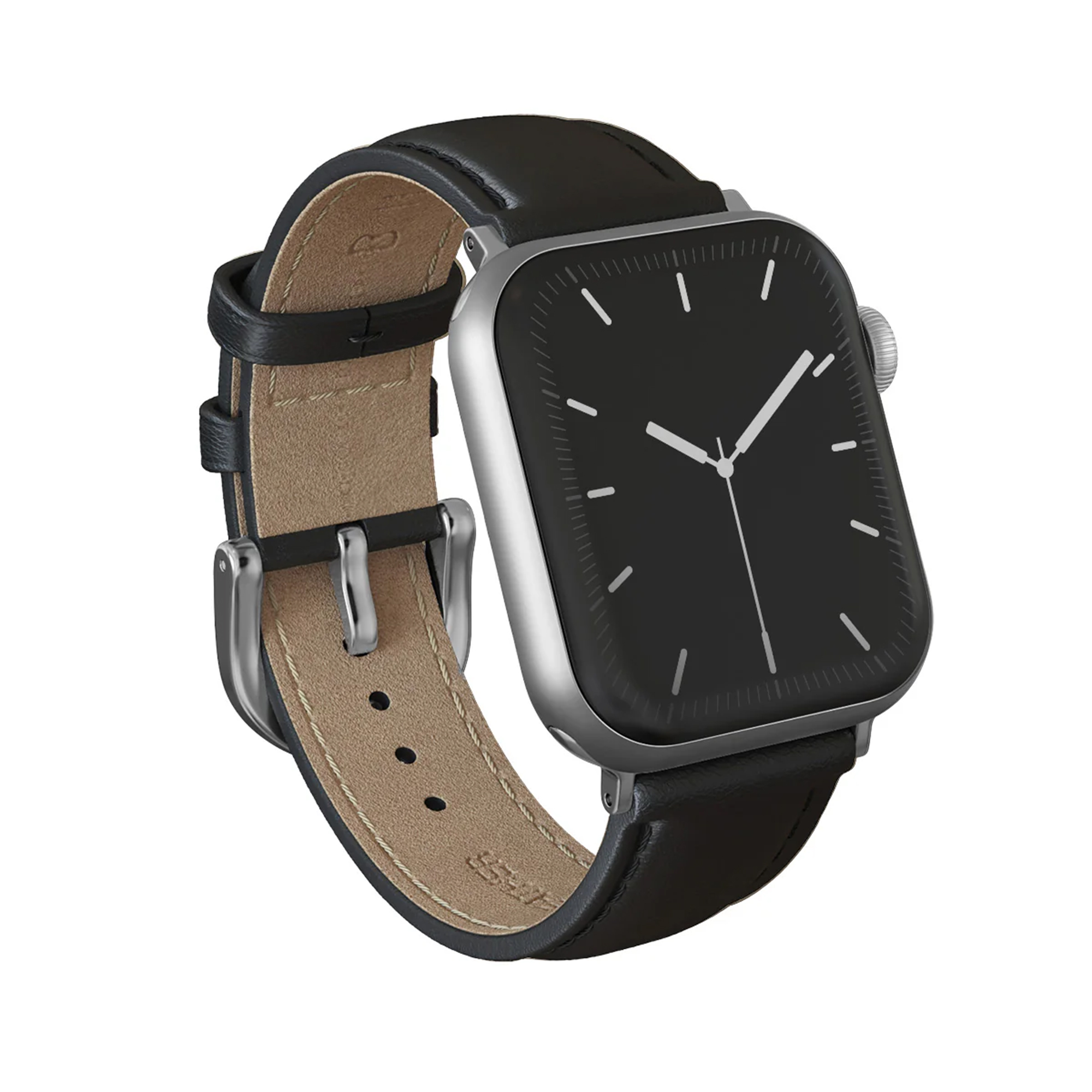 Burga Bracelet en cuir véritable Apple Watch | 38/40/41/42 mm - Don't Text / Silver