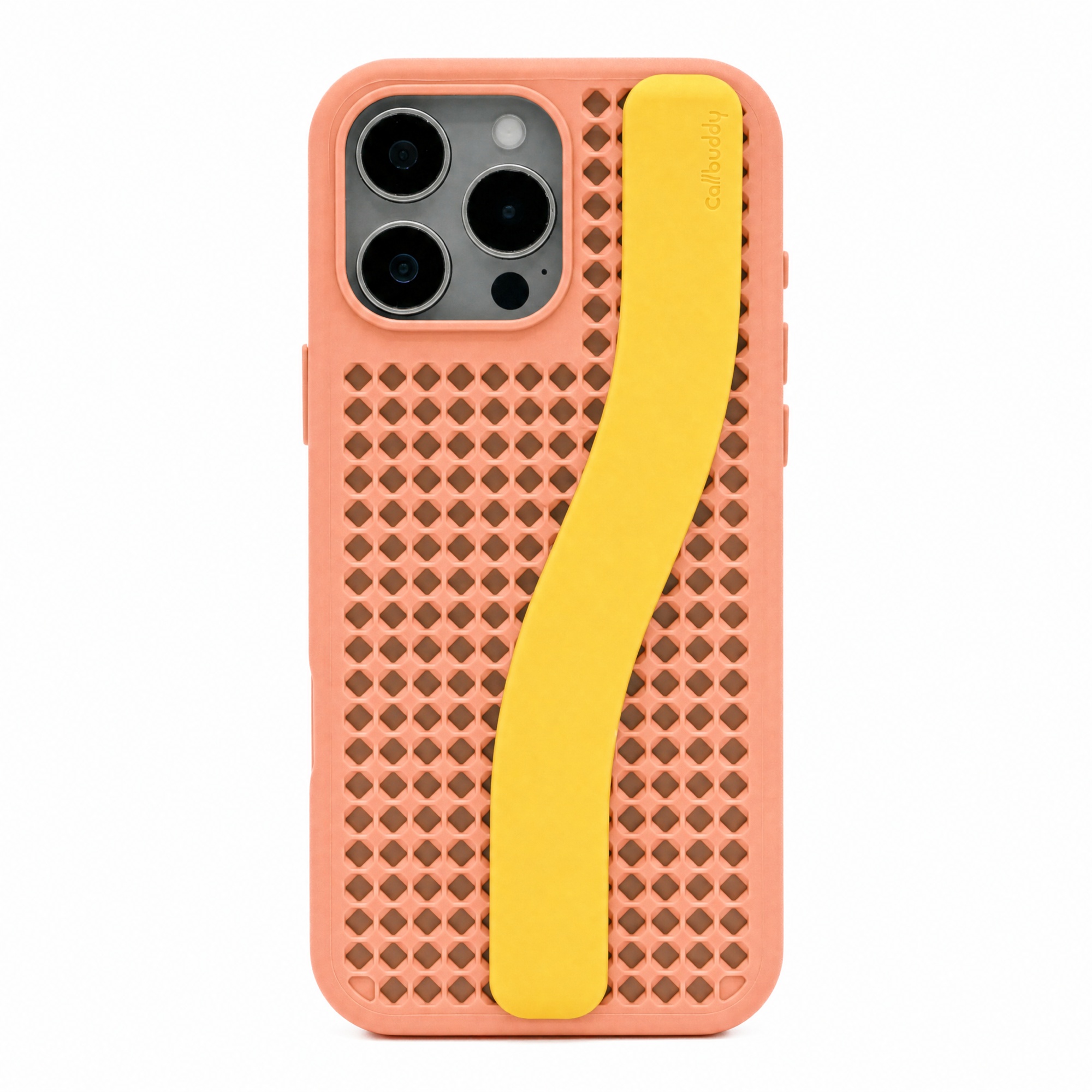 Callbuddy Hoesje met Strap voor de Apple iPhone 16 Pro Max - Coral Pop