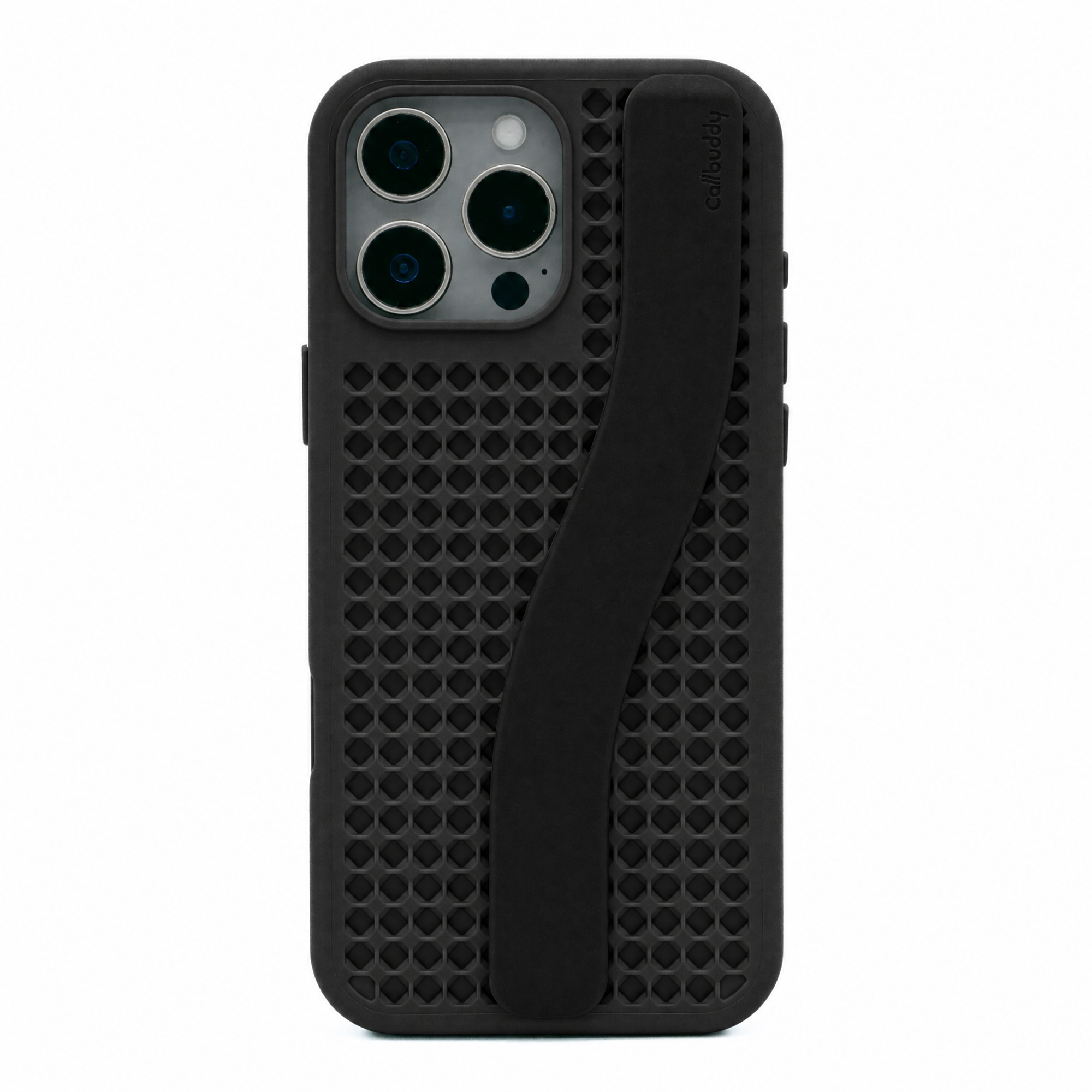 Callbuddy Hoesje met Strap voor de Apple iPhone 16 Pro Max - Epic Black