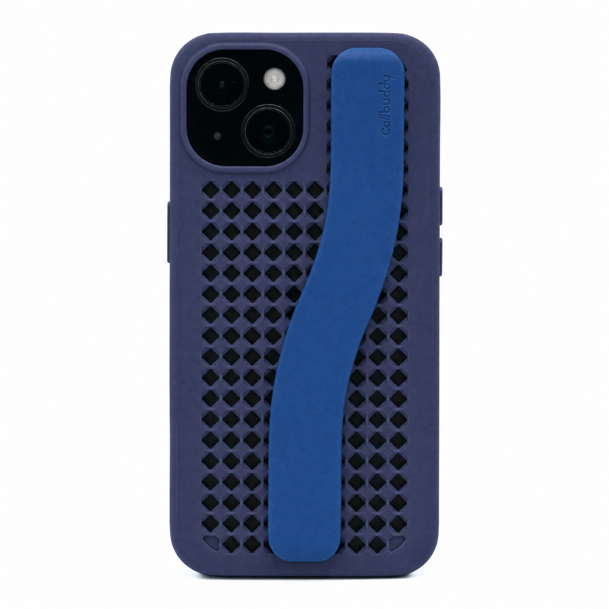 Callbuddy Hoesje met Strap voor de Apple iPhone 17e / 16e / 15 / 14 / 13 - Deep Marine