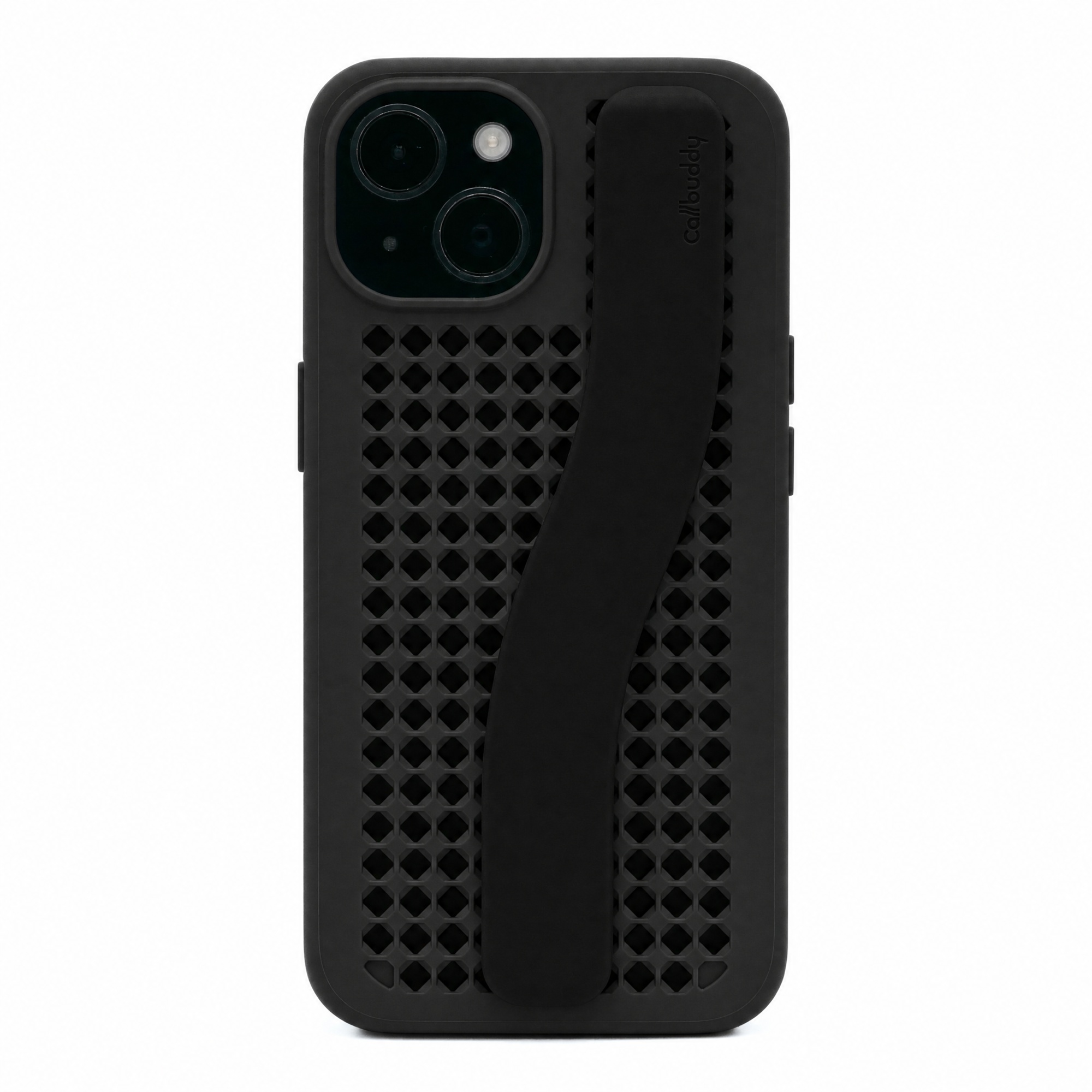 Callbuddy Hoesje met Strap voor de Apple iPhone 17e / 16e / 15 / 14 / 13 - Epic Black