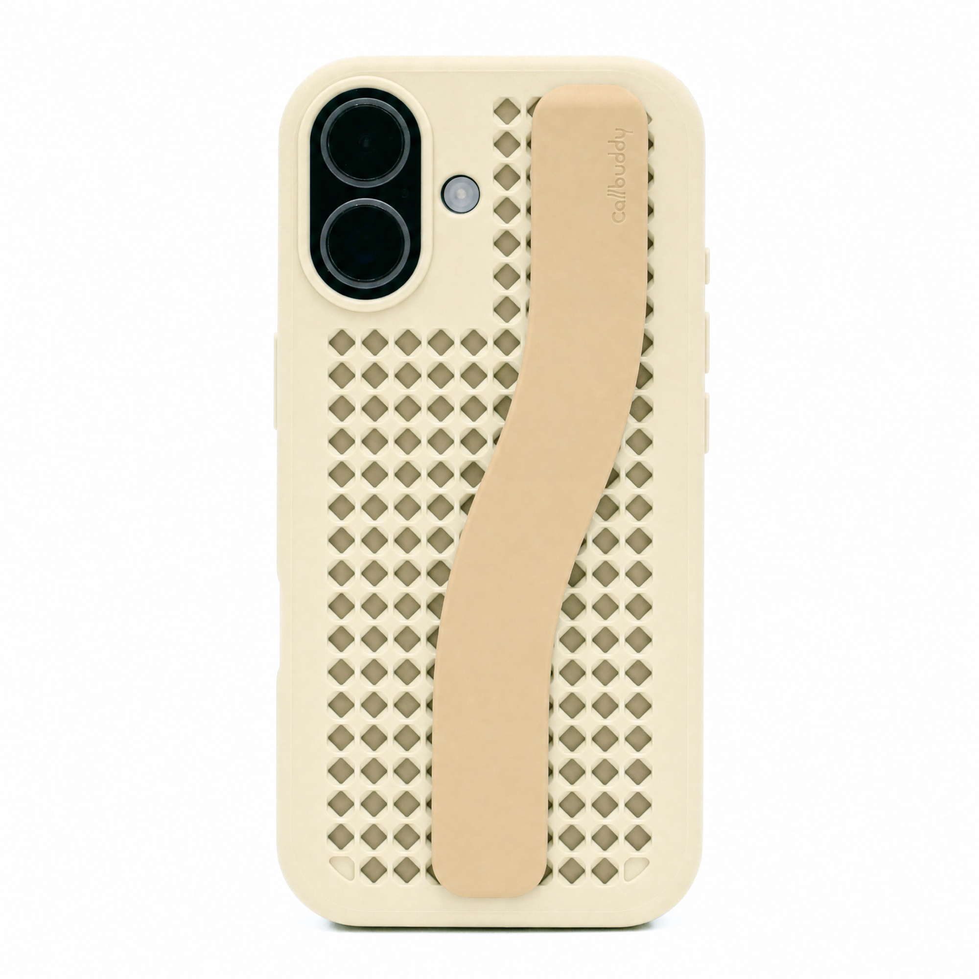 Callbuddy Hoesje met Strap voor de Apple iPhone 17 - Sand Glow