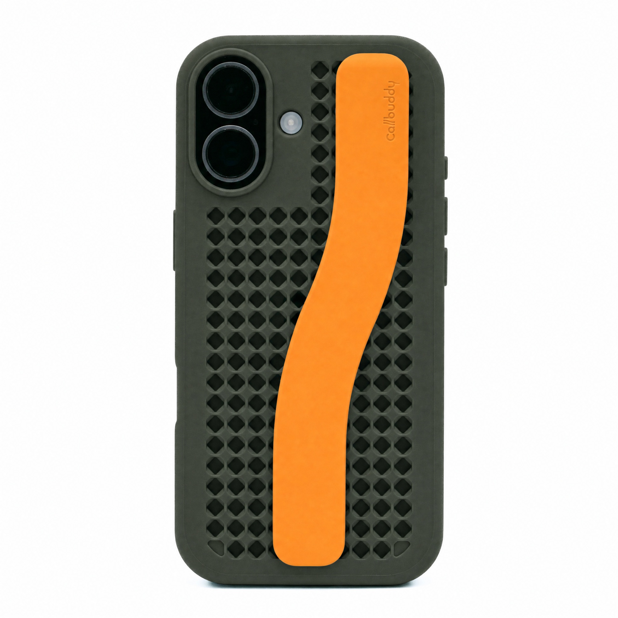 Callbuddy Hoesje met Strap voor de Apple iPhone 17 - Camo Orange