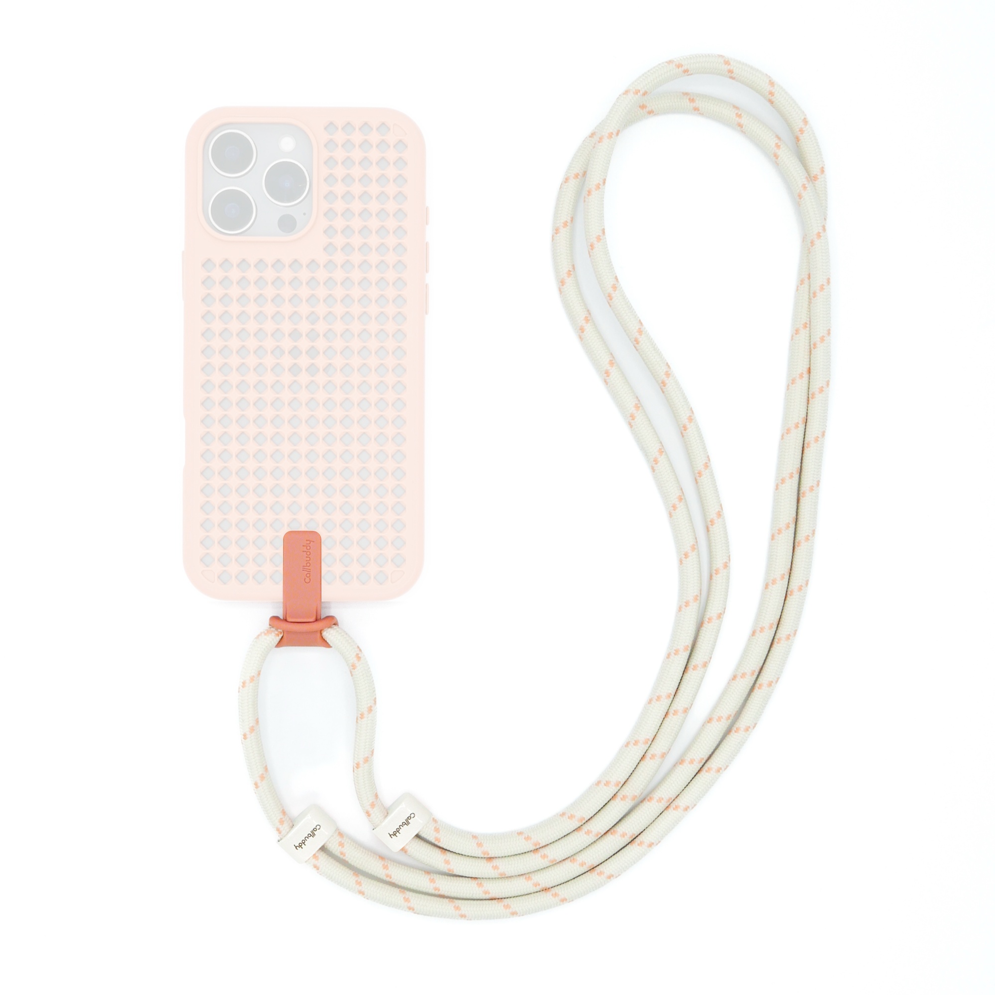 Callbuddy Lanyard - Cross Body Telefoonkoord - Salmon Beige