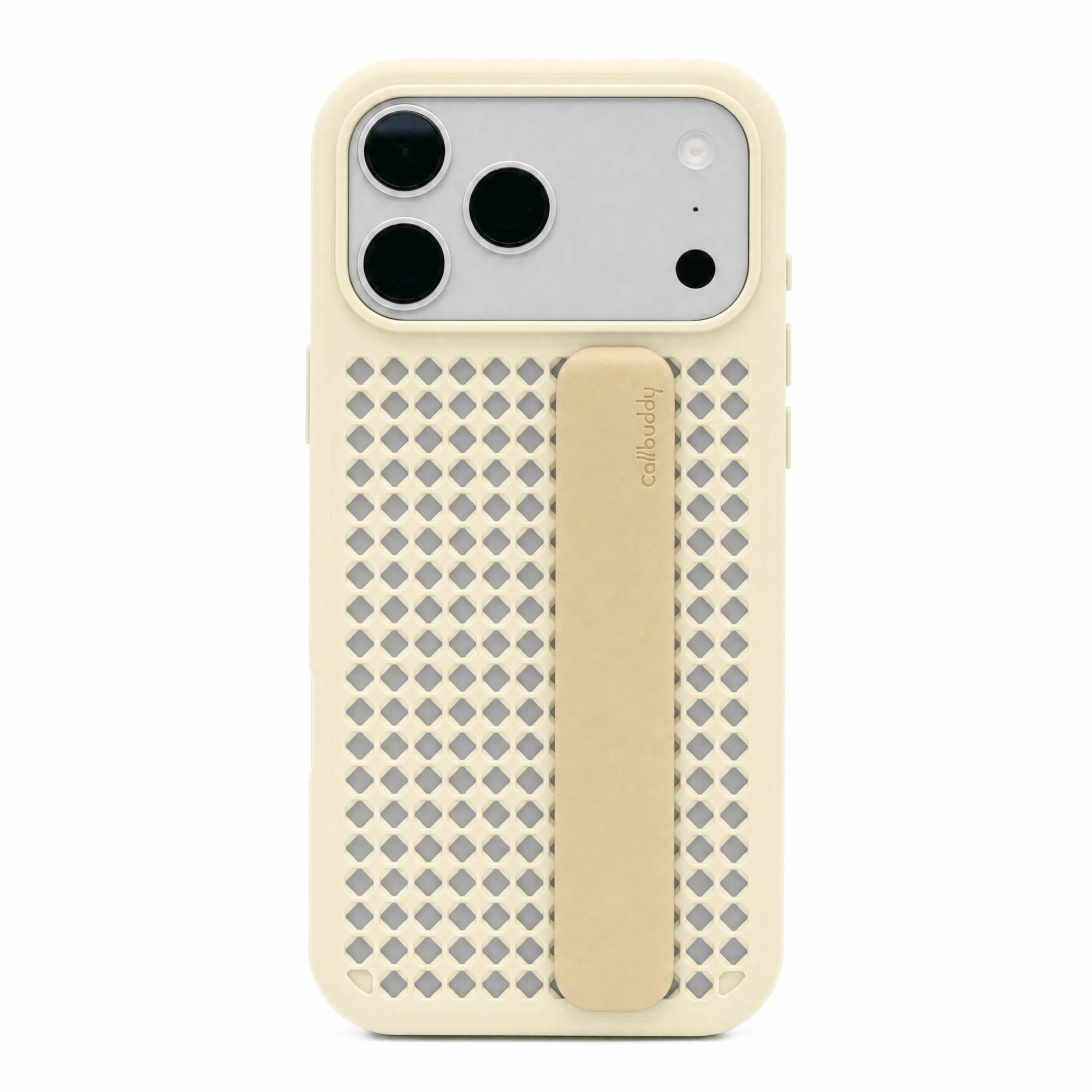 Callbuddy Hoesje met Strap voor de Apple iPhone 17 Pro Max - Sand Glow