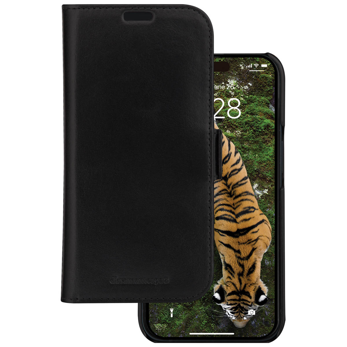 dbramante1928 Lynge Bookcase voor de Apple iPhone 15 - Zwart