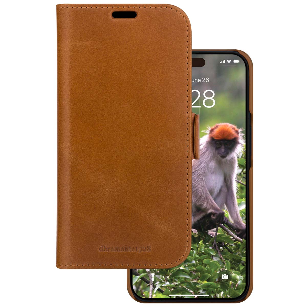 dbramante1928 Lynge Bookcase voor de Apple iPhone 15 Pro - Tan