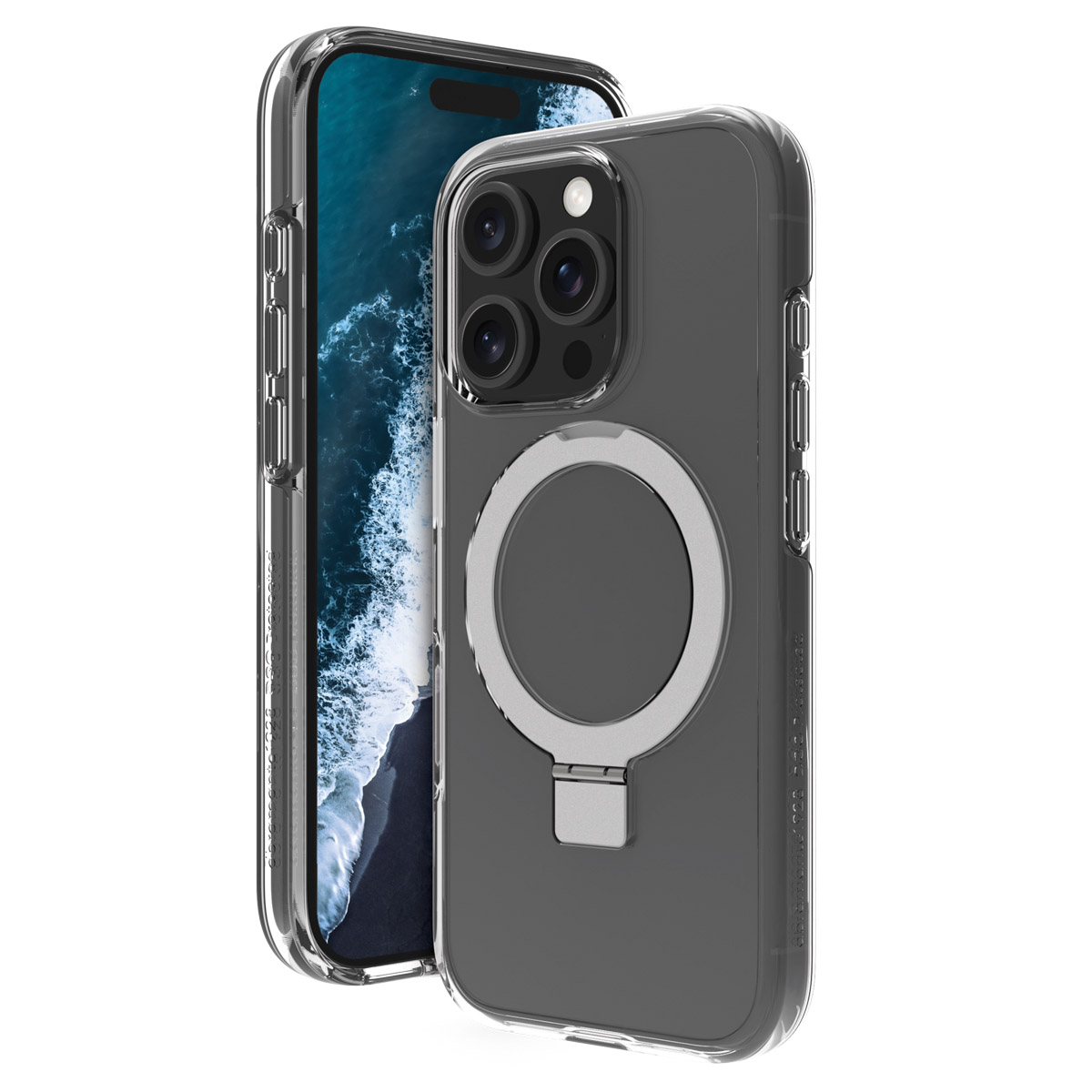 dbramante1928 Coque Iceland Ultra D3O avec MagSafe Stand Apple iPhone 16 Pro Max - Clear