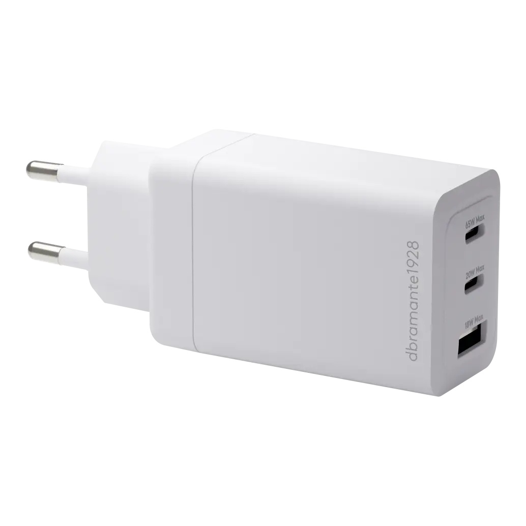 dbramante1928 Re-charge Oplader 2x USB-C 65W en USB-A 18W - Wit
