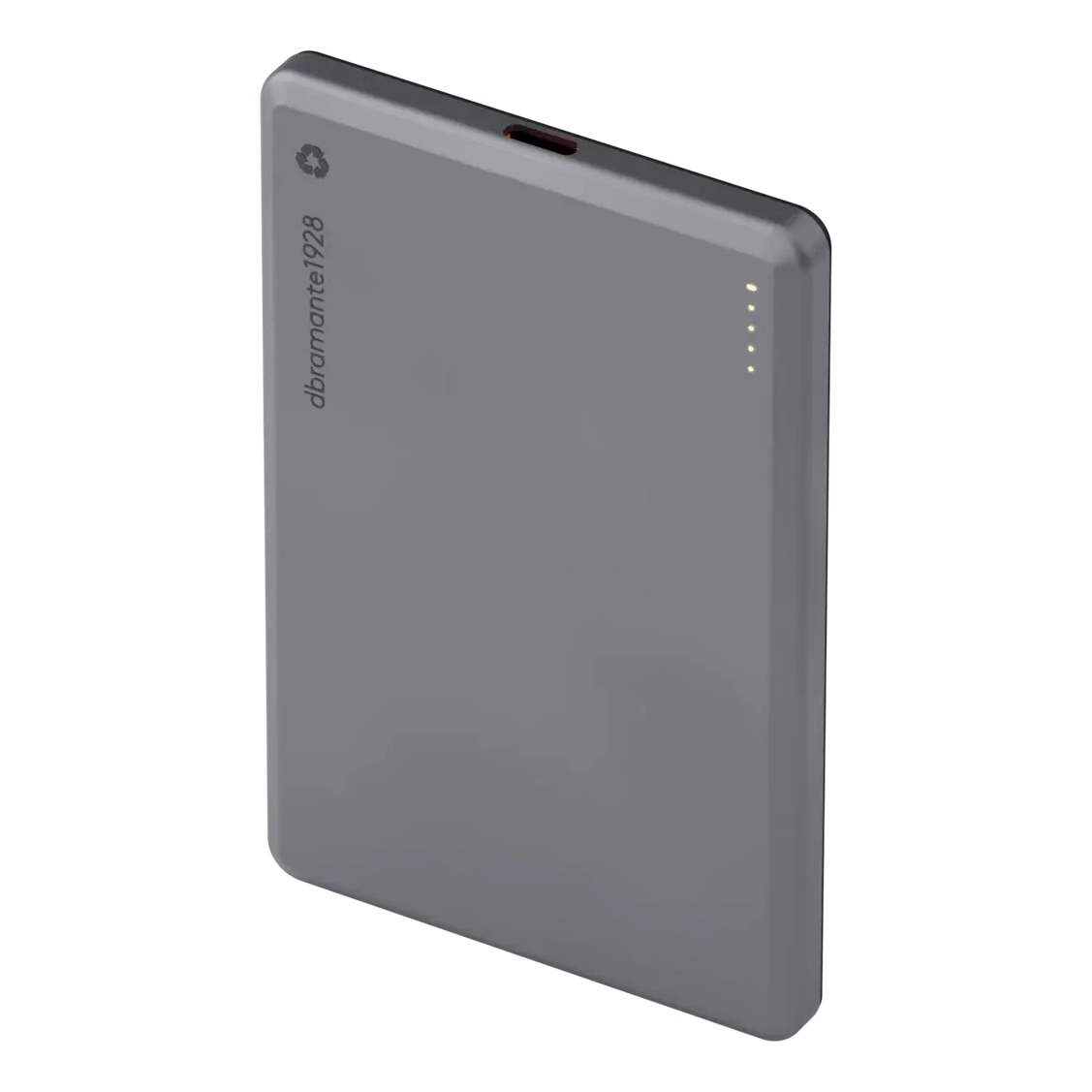 dbramante1928 Re-charge Powerbank 5.000 mAh - Draadloze Powerbank - Grijs