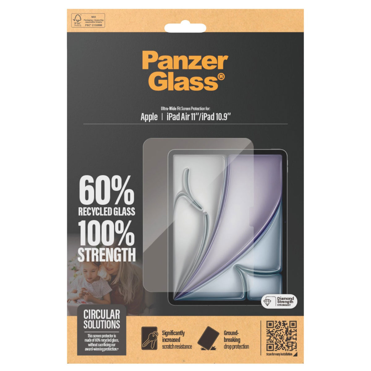 PanzerGlass Ultra Wide Fit Protection d'écran Apple iPad Air 11 pouces (2026) M4 / (2025) M3 / (2024) M2 / iPad 11 (2025) A16 / iPad 10 (2022)