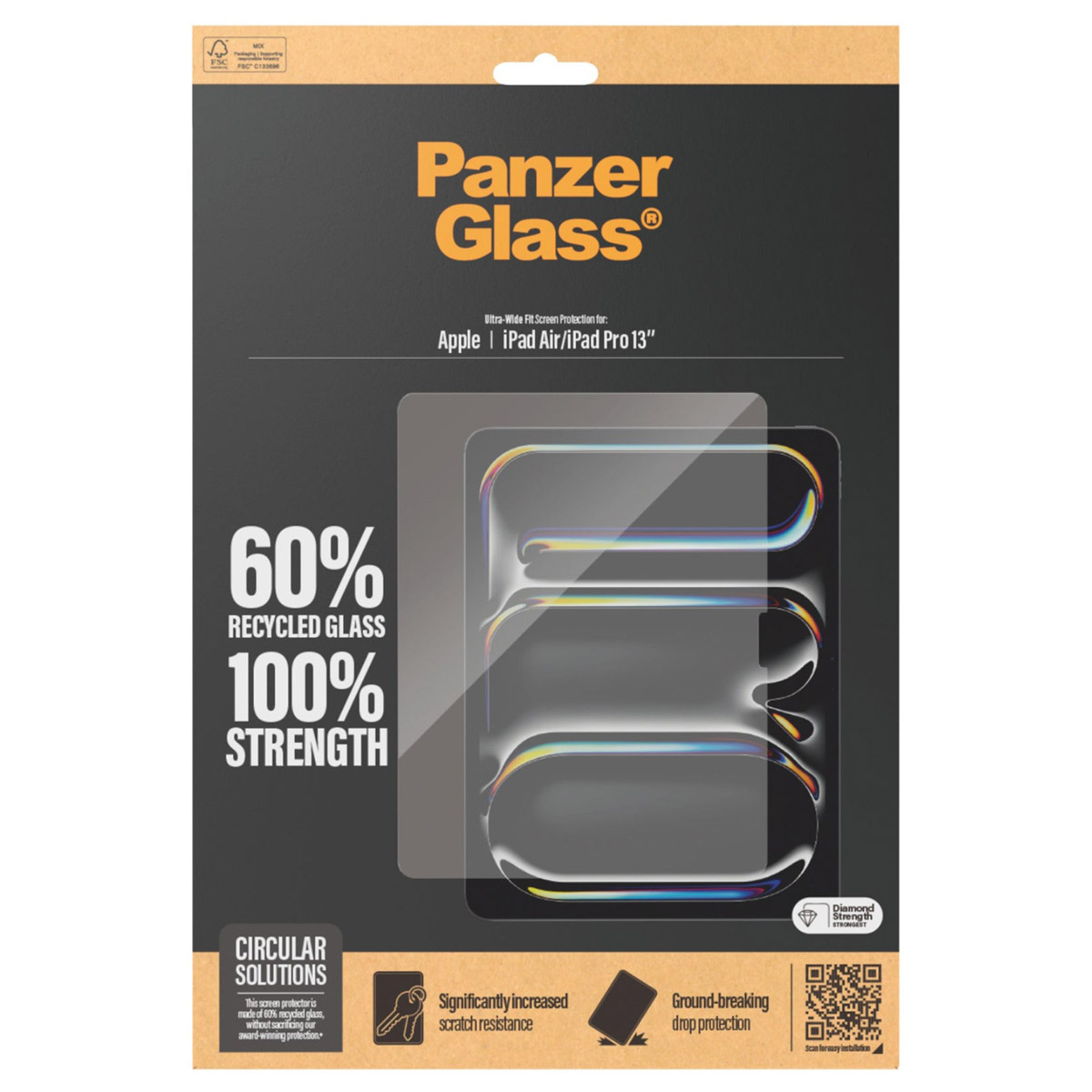 PanzerGlass Ultra Wide Fit Protection d'écran Apple iPad Pro 13 (2025) M5 / (2024) M4 / Air 13 pouces (2026) M4 / (2025) M3 / (2024) M2