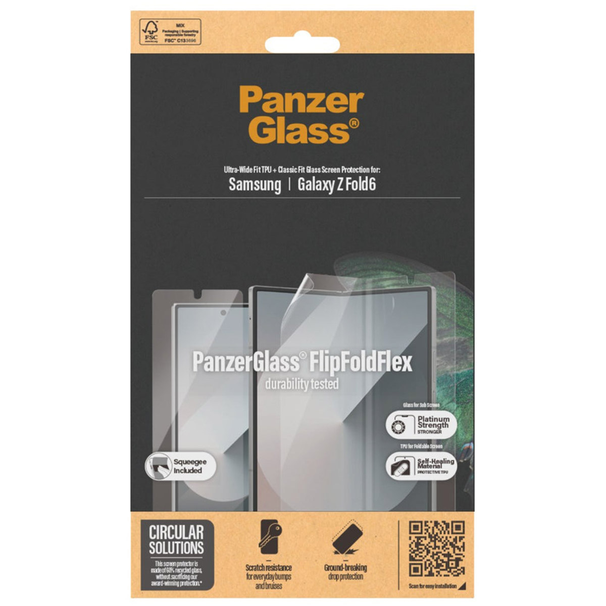 PanzerGlass Protection d'écran en verre trempé Case Friendly Samsung Galaxy Z Fold 6