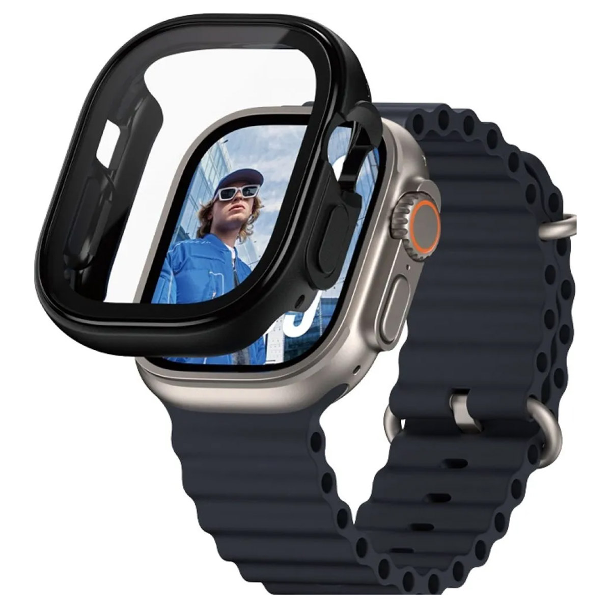 PanzerGlass Full Body Case voor de Apple Watch Ultra / Ultra 2 / Ultra 3 - 49 mm - Zwart