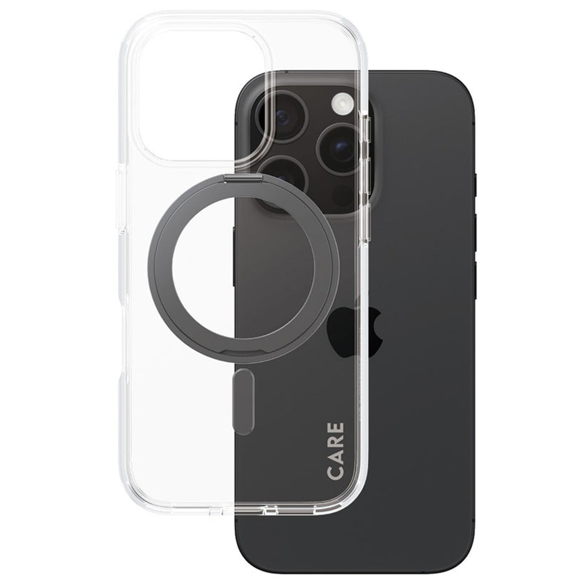 CARE by PanzerGlass Coque Kickstand MagSafe Apple iPhone 16 Pro - Noir
