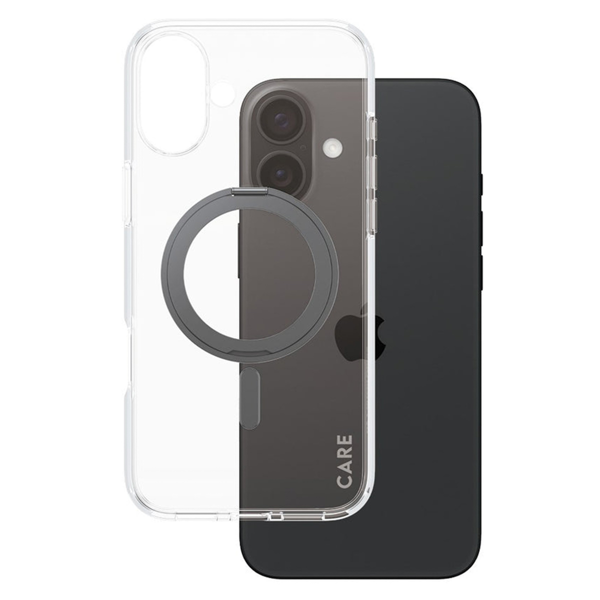 CARE by PanzerGlass Coque Kickstand MagSafe Apple iPhone 16 Plus - Noir